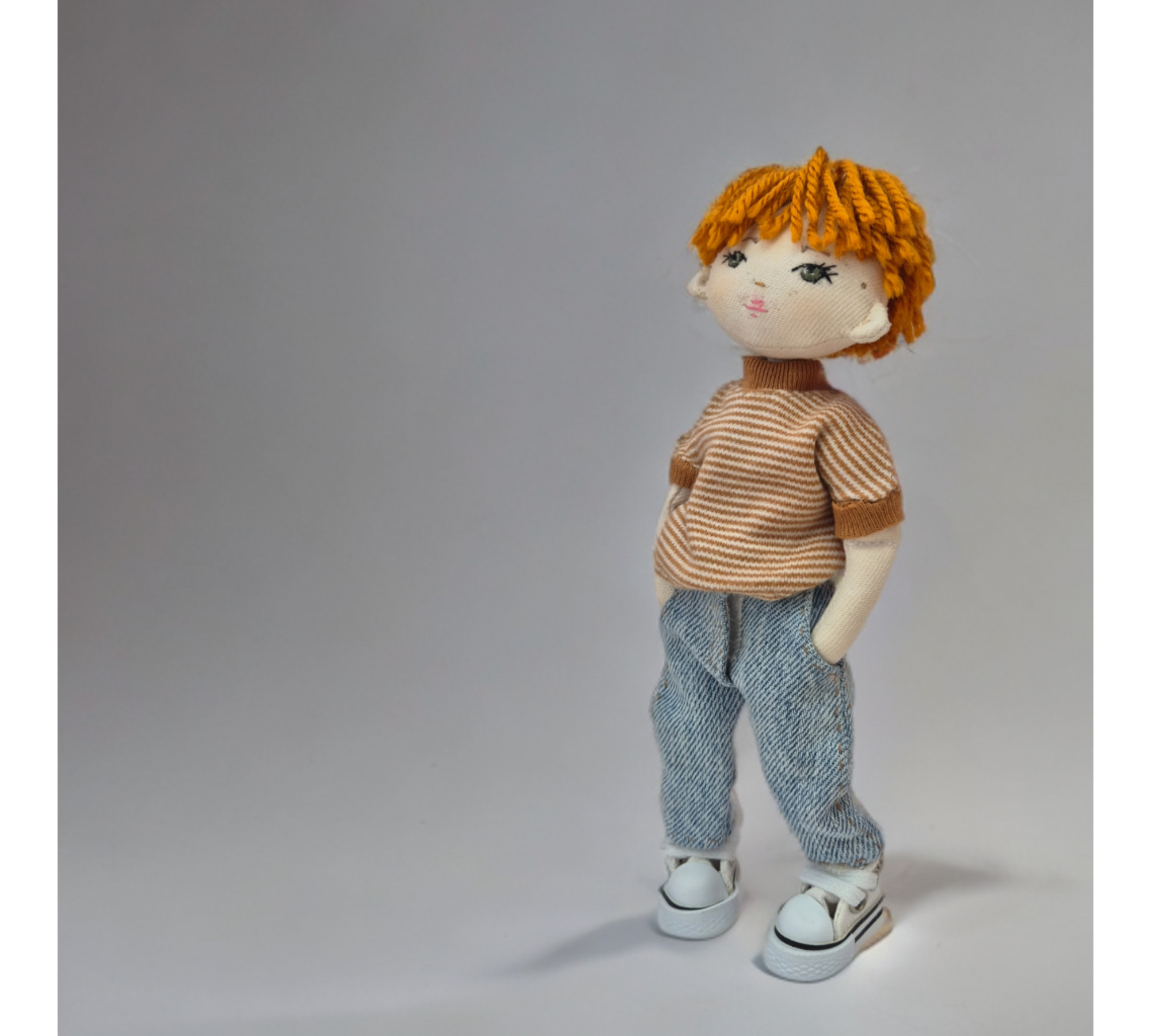 Rag Boy Doll Sewing Pattern PDF – Doll with Clothes and Corgi