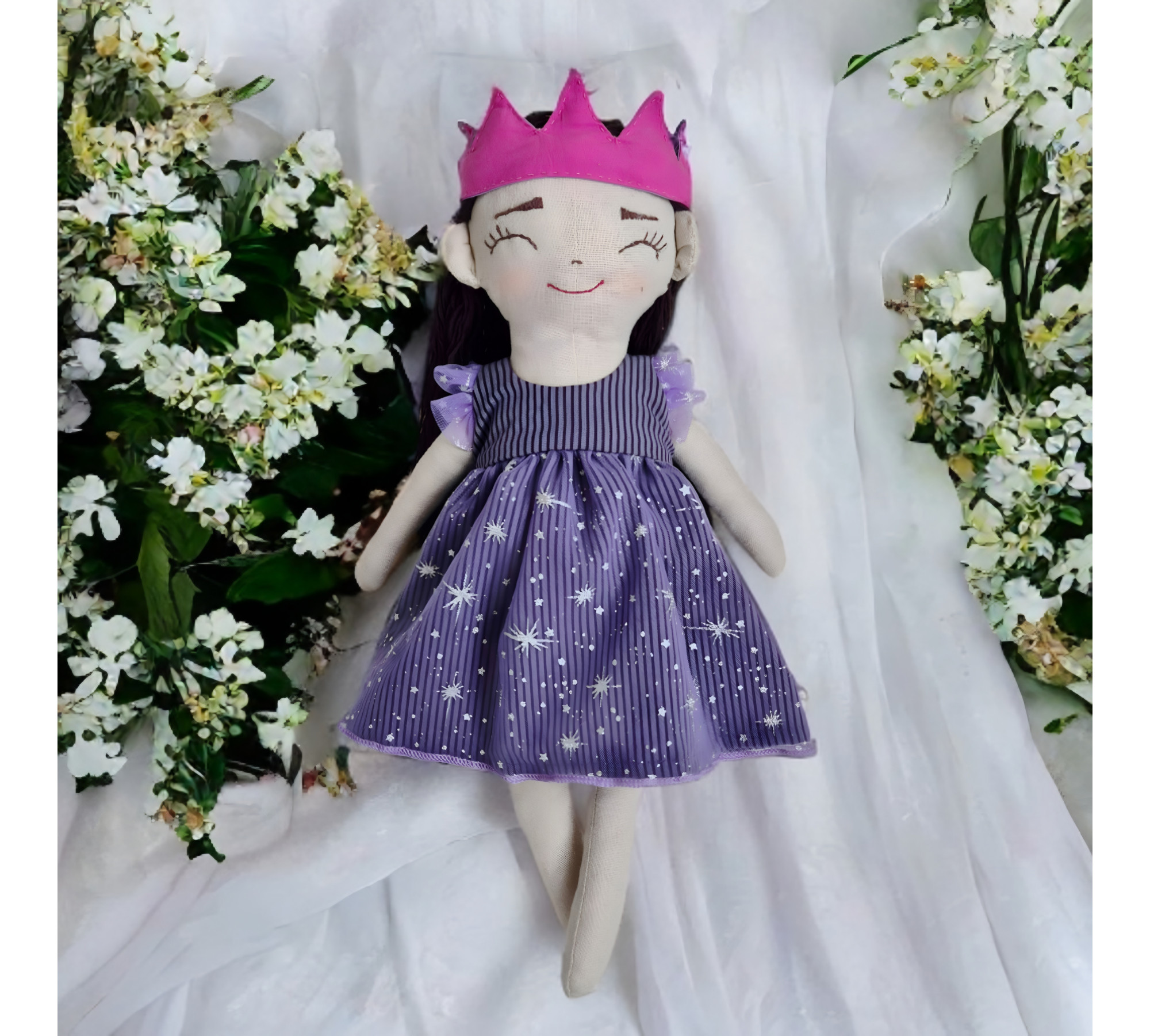 Princess Rag Doll Sewing Pattern PDF – Fabric Doll with Clothes