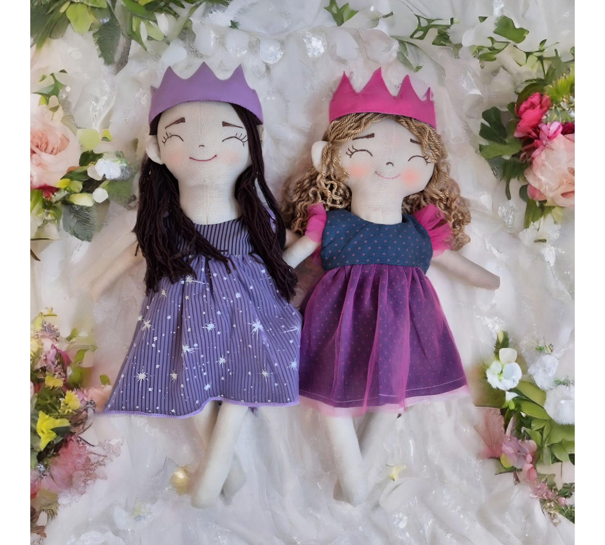 Princess Rag Doll Sewing Pattern PDF – Fabric Doll with Clothes