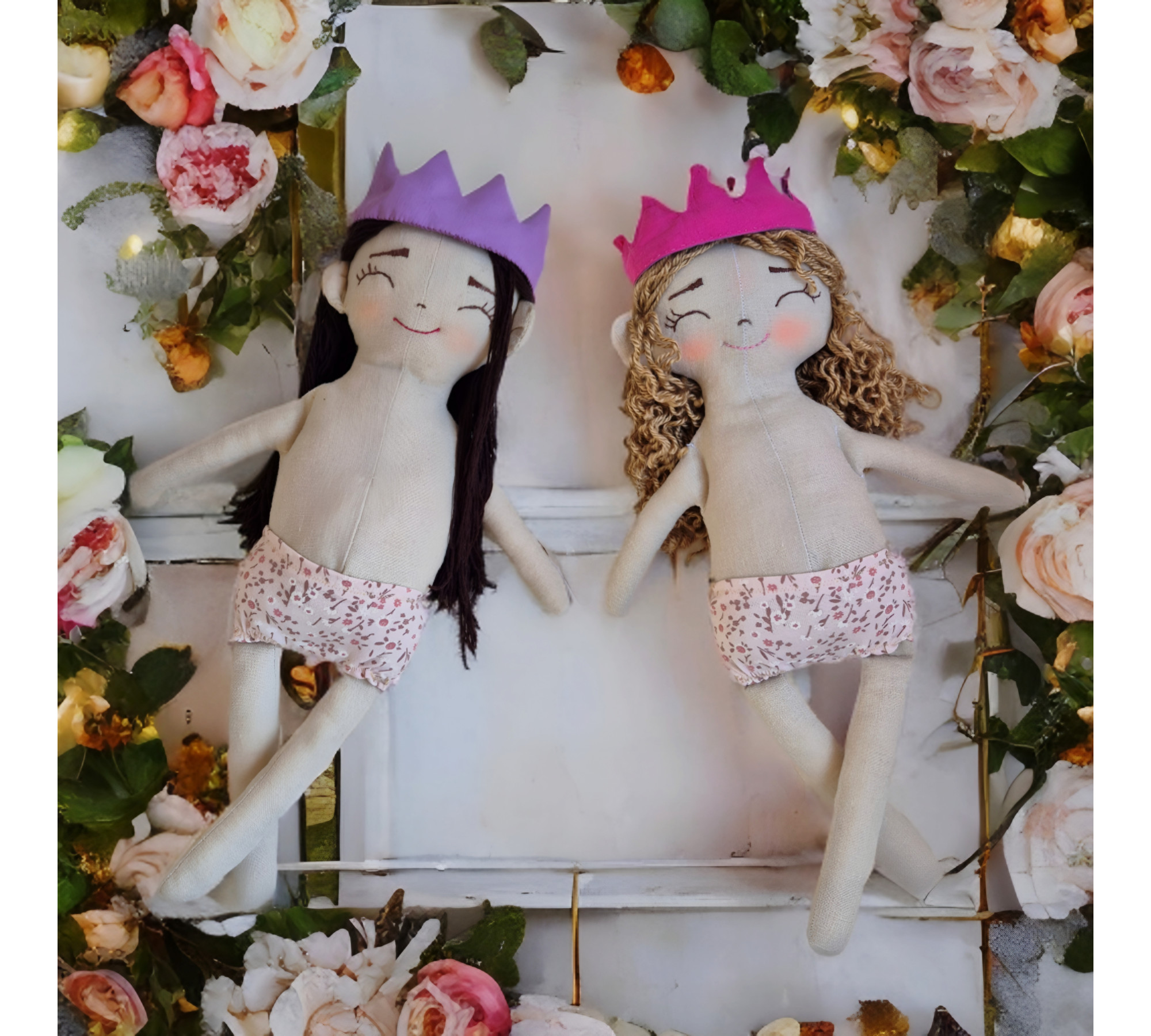 Princess Rag Doll Sewing Pattern PDF – Fabric Doll with Clothes