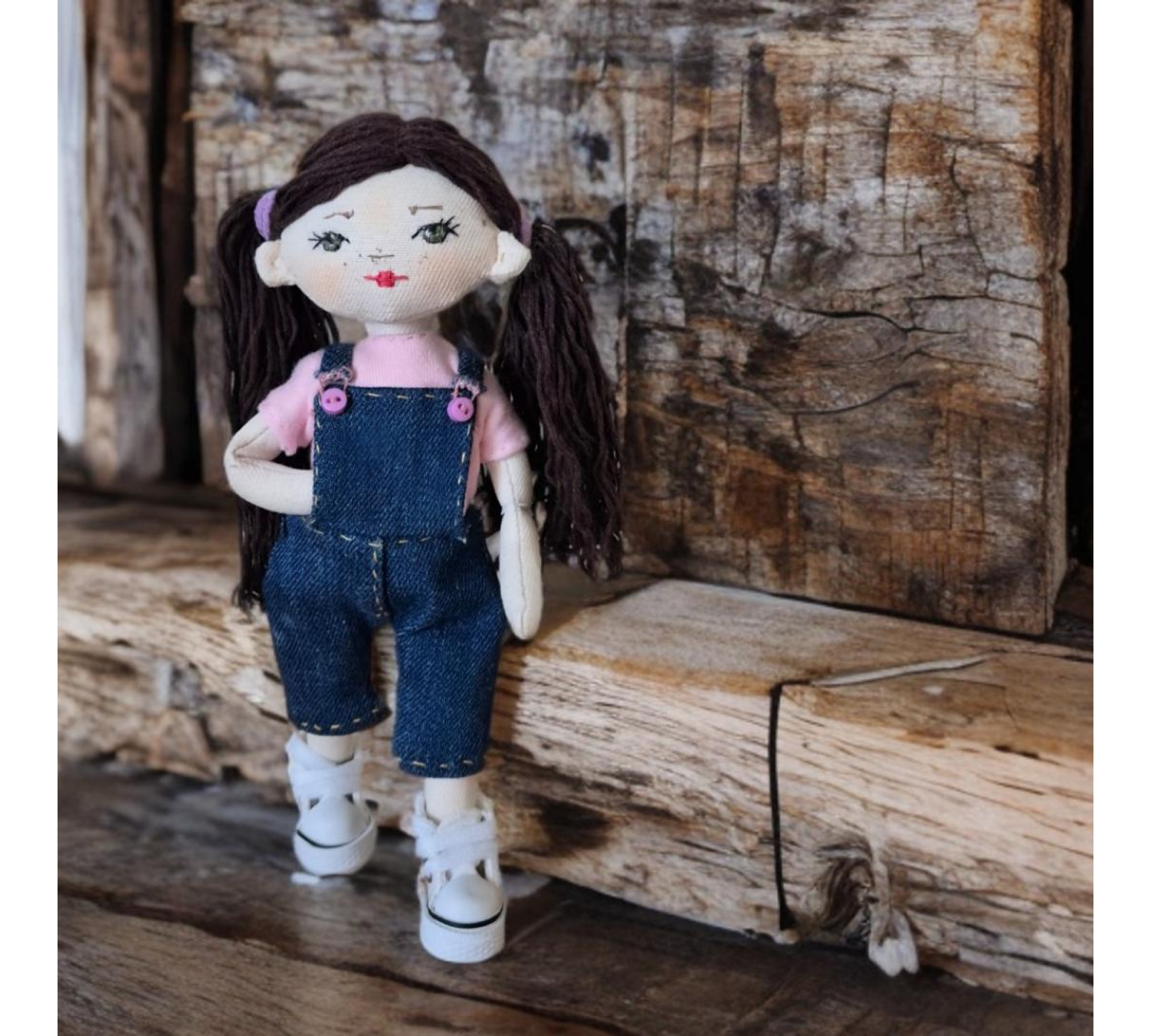 Mini Rag Doll Sewing Pattern PDF – Doll with Clothes and Cat