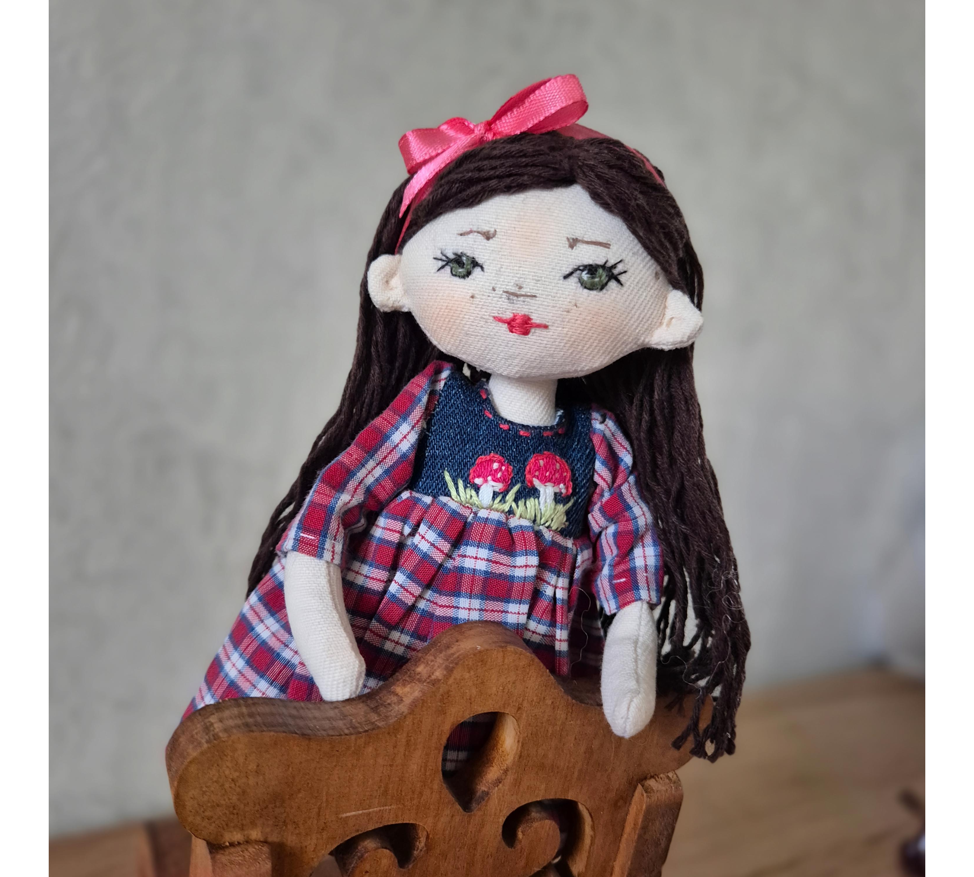Mini Rag Doll Sewing Pattern PDF – Doll with Clothes and Cat