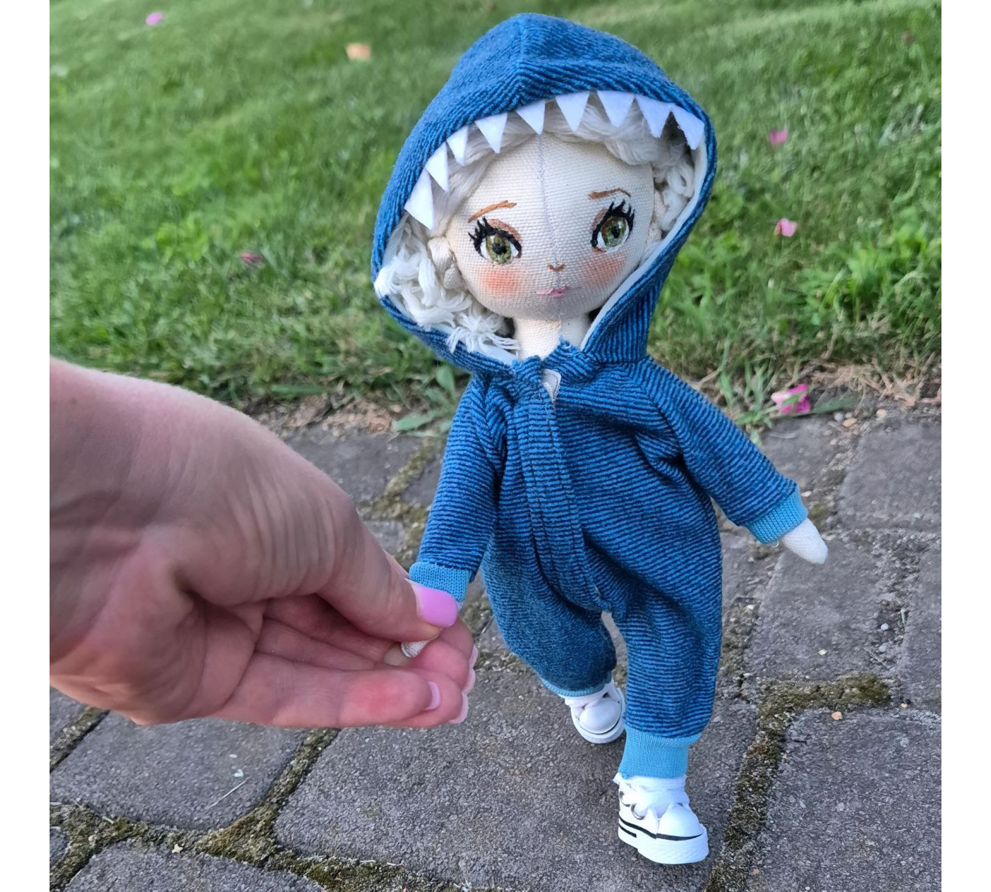 Anime Rag Doll Sewing Pattern PDF – Doll with Shark Kigurumi