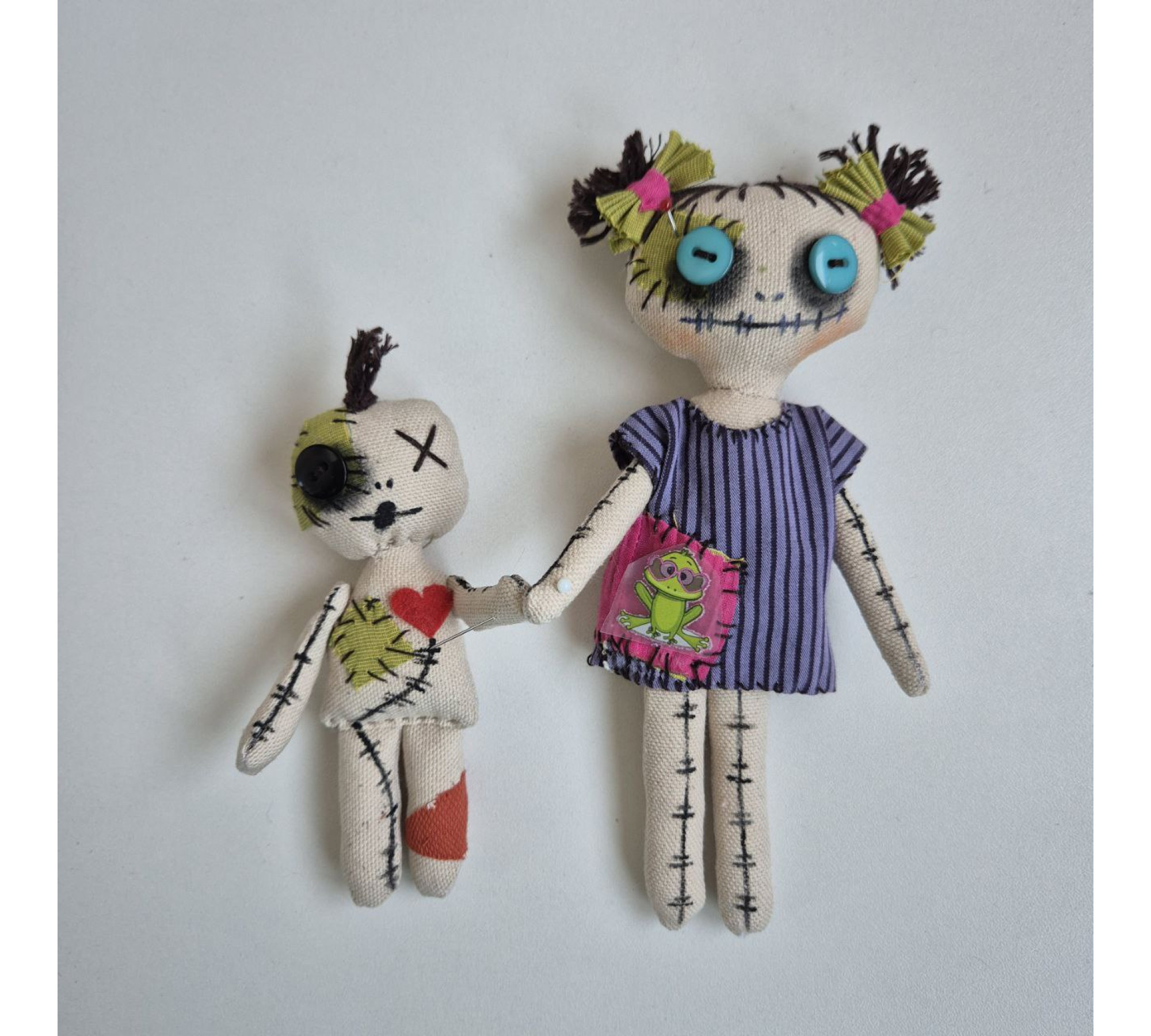 Halloween Doll Family Sewing Pattern PDF – Spooky Linen Dolls Set