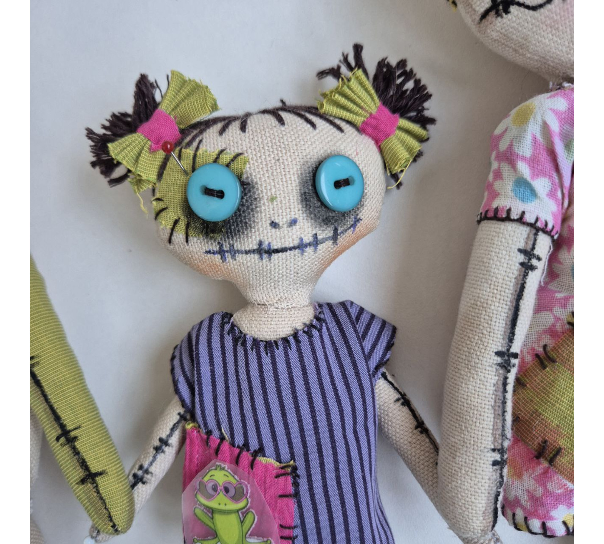 Halloween Doll Family Sewing Pattern PDF – Spooky Linen Dolls Set