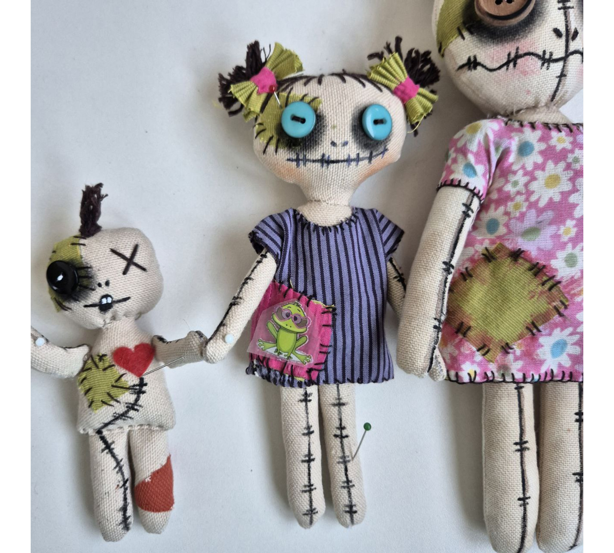 Halloween Doll Family Sewing Pattern PDF – Spooky Linen Dolls Set