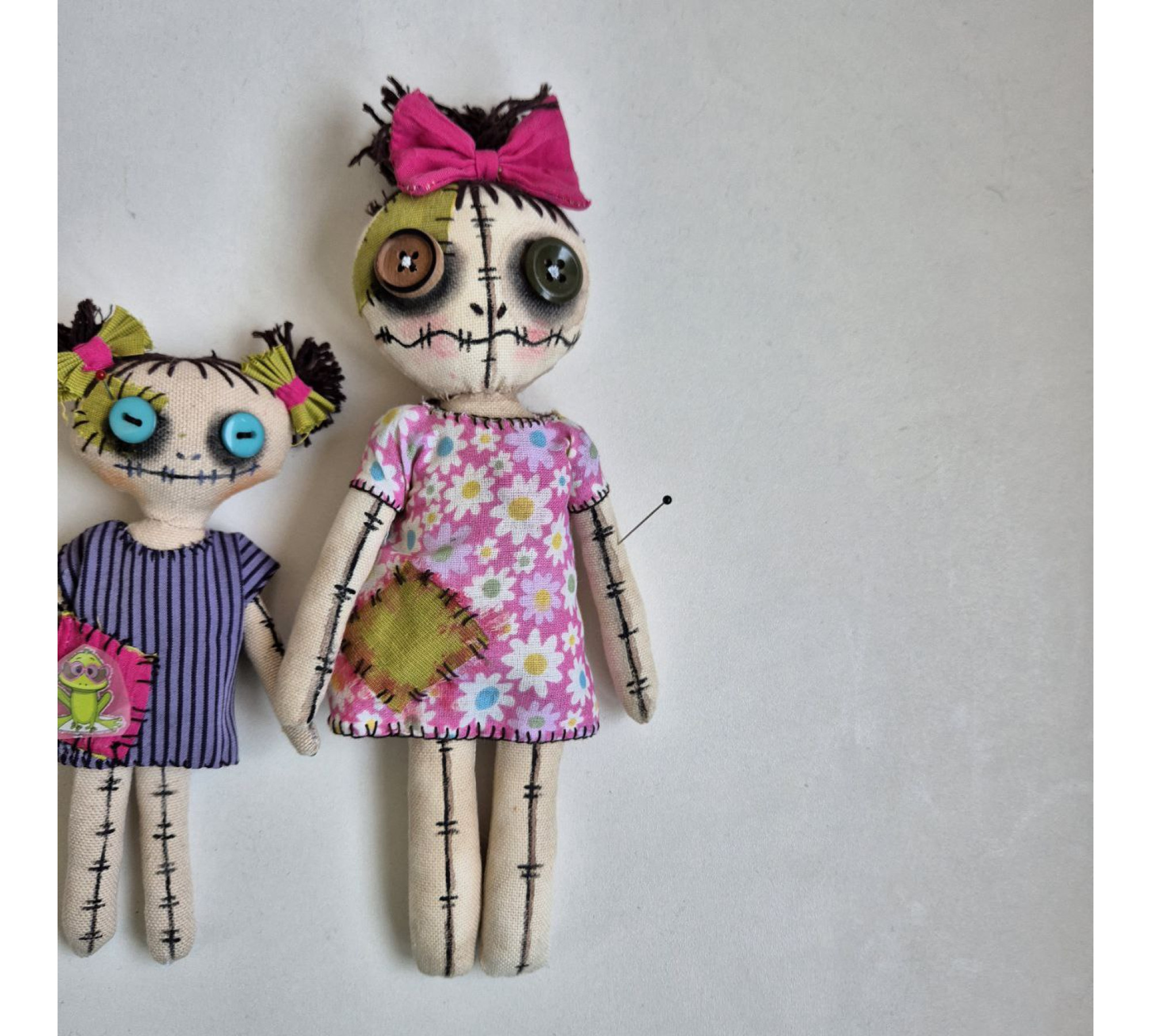 Halloween Doll Family Sewing Pattern PDF – Spooky Linen Dolls Set