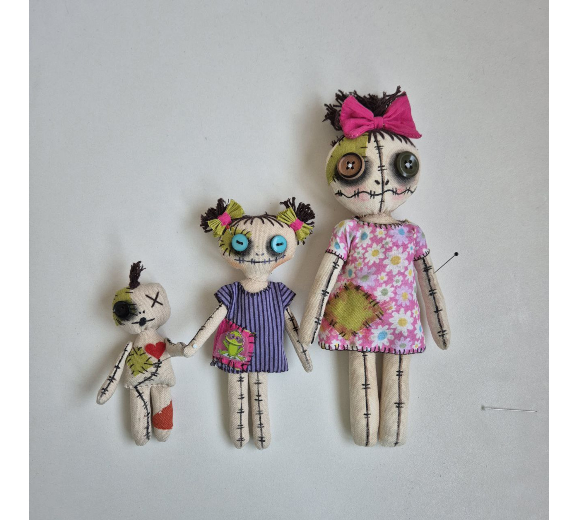 Halloween Doll Family Sewing Pattern PDF – Spooky Linen Dolls Set