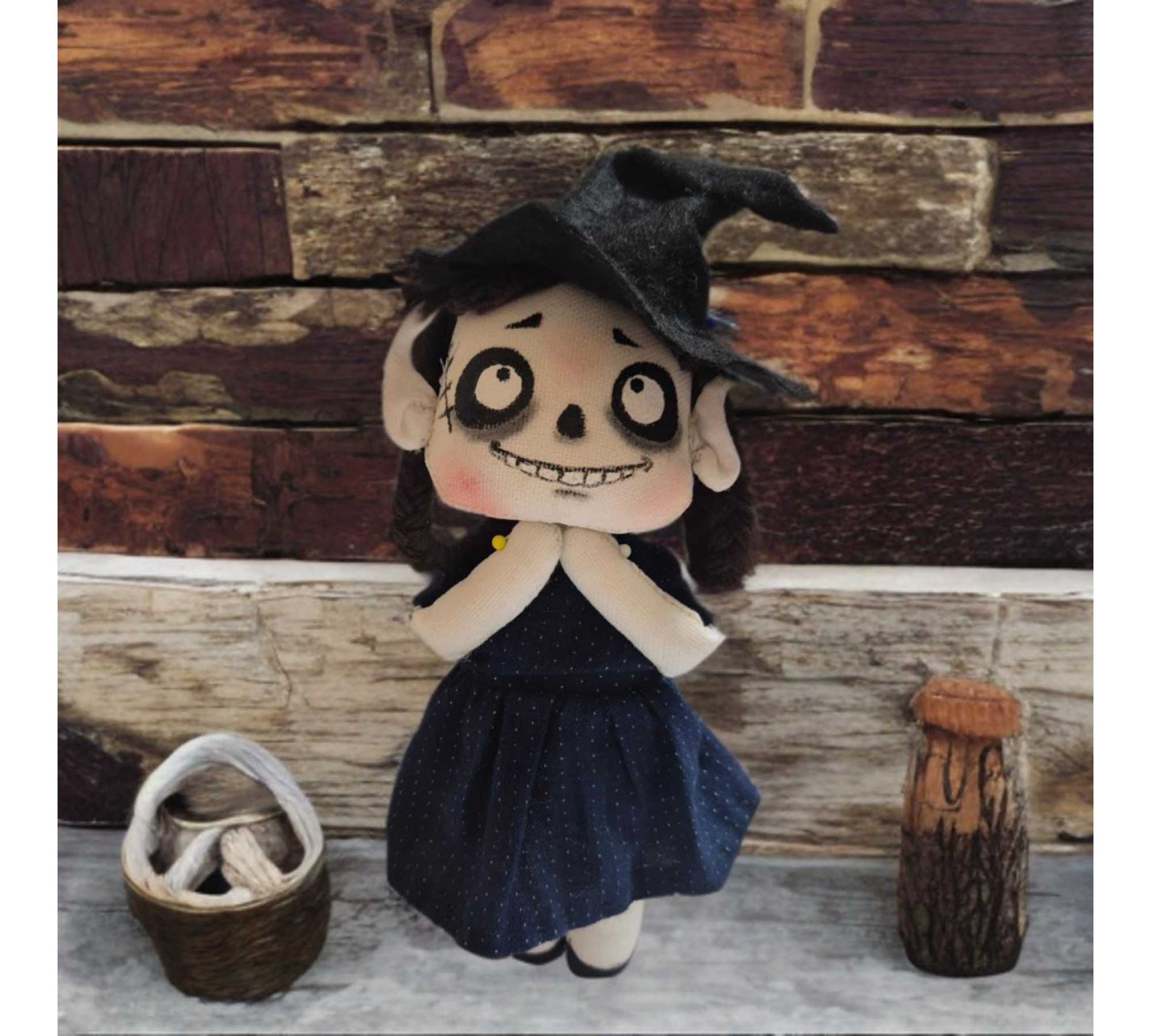 Halloween Witch Doll Sewing Pattern PDF – Hand Sewing Doll