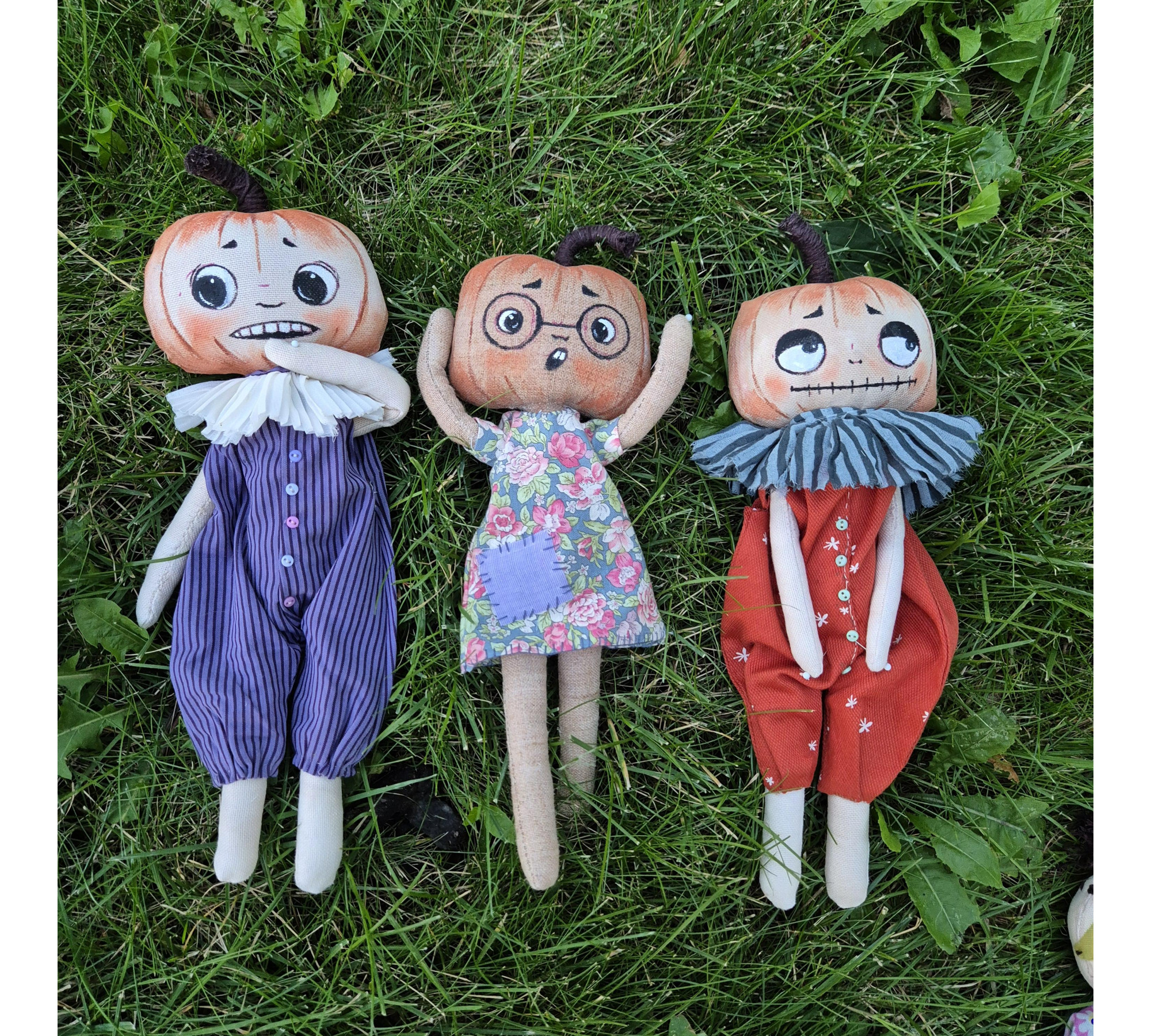 Pumpkin Rag Doll Sewing Pattern PDF – Halloween Doll with Clothes