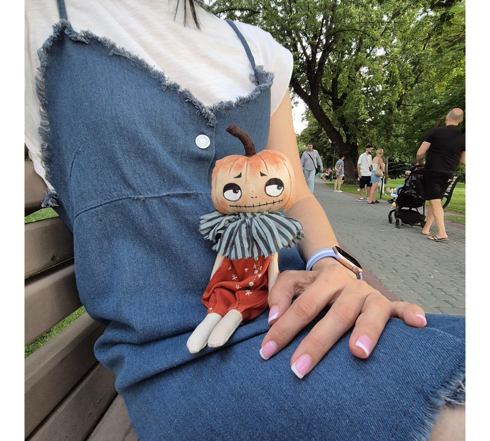 Pumpkin Rag Doll Sewing Pattern PDF – Halloween Doll with Clothes