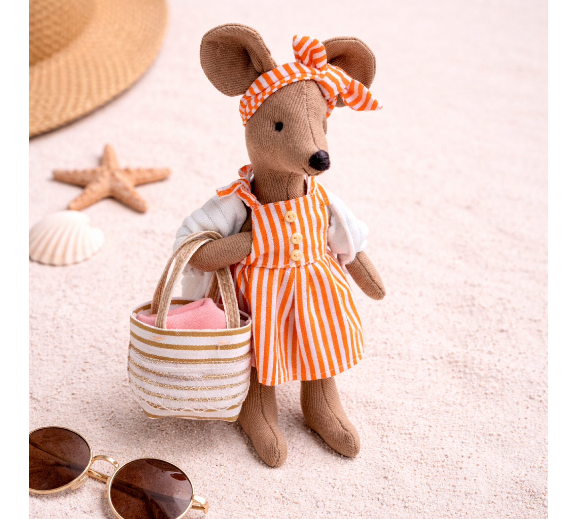 Hawaii Mouse Family Sewing Pattern PDF – Mice with Clothes and Accessories