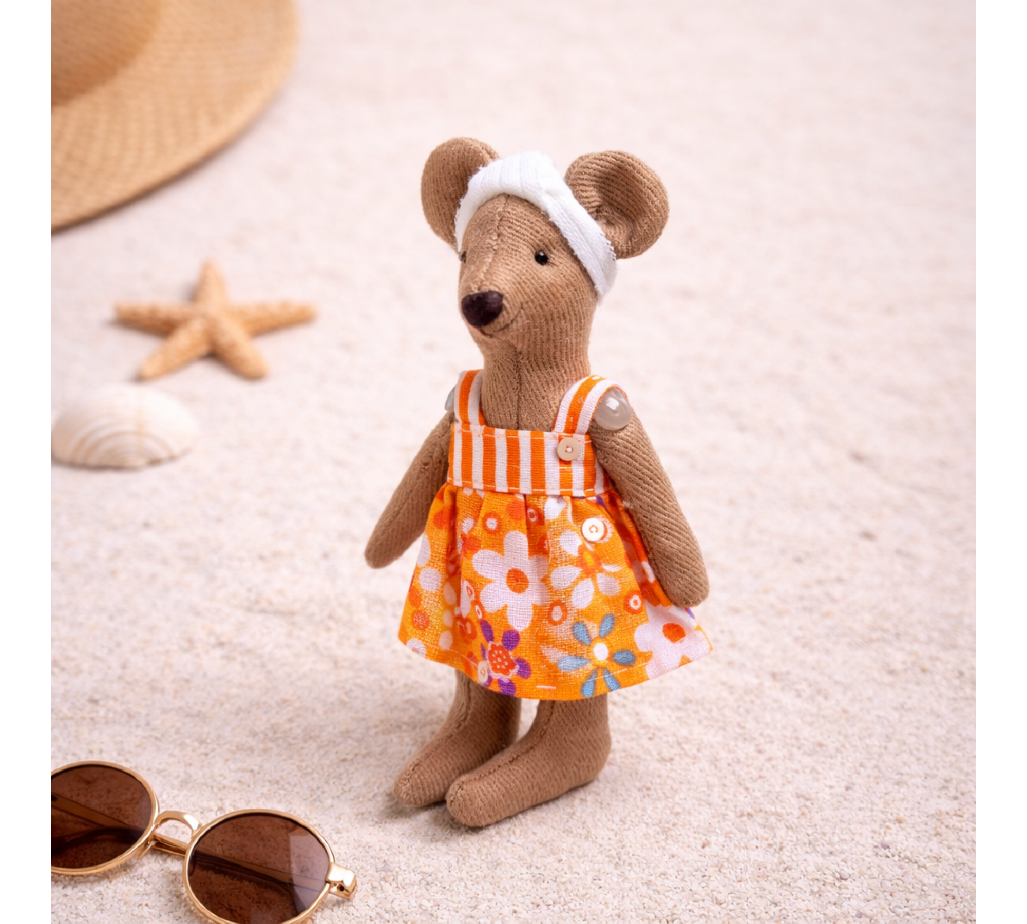 Hawaii Mouse Family Sewing Pattern PDF – Mice with Clothes and Accessories