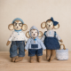 Monkey Sewing Pattern PDF – Stuffed Animal Family Dolls with Clothes