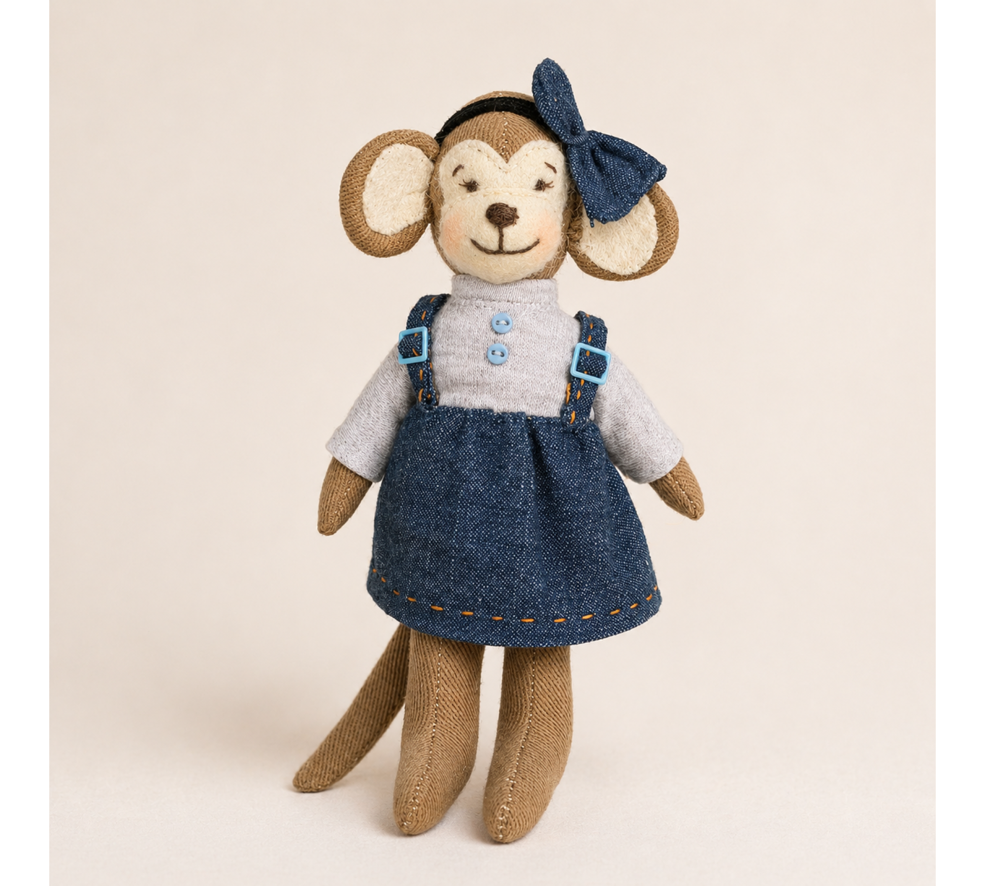 Monkey Sewing Pattern PDF – Stuffed Animal Family Dolls with Clothes