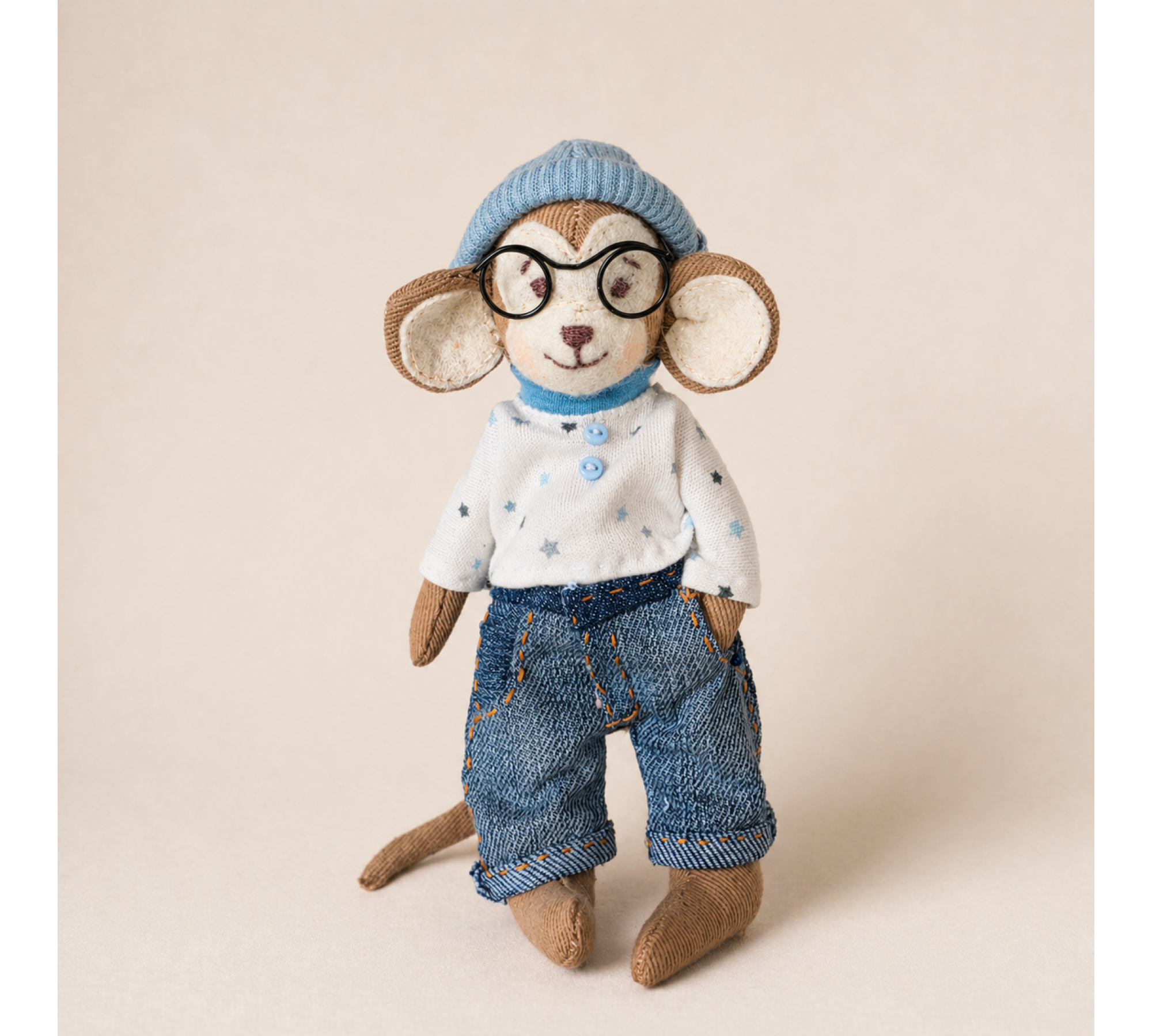 Monkey Sewing Pattern PDF – Stuffed Animal Family Dolls with Clothes