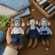 Monkey Sewing Pattern PDF – Stuffed Animal Family Dolls with Clothes