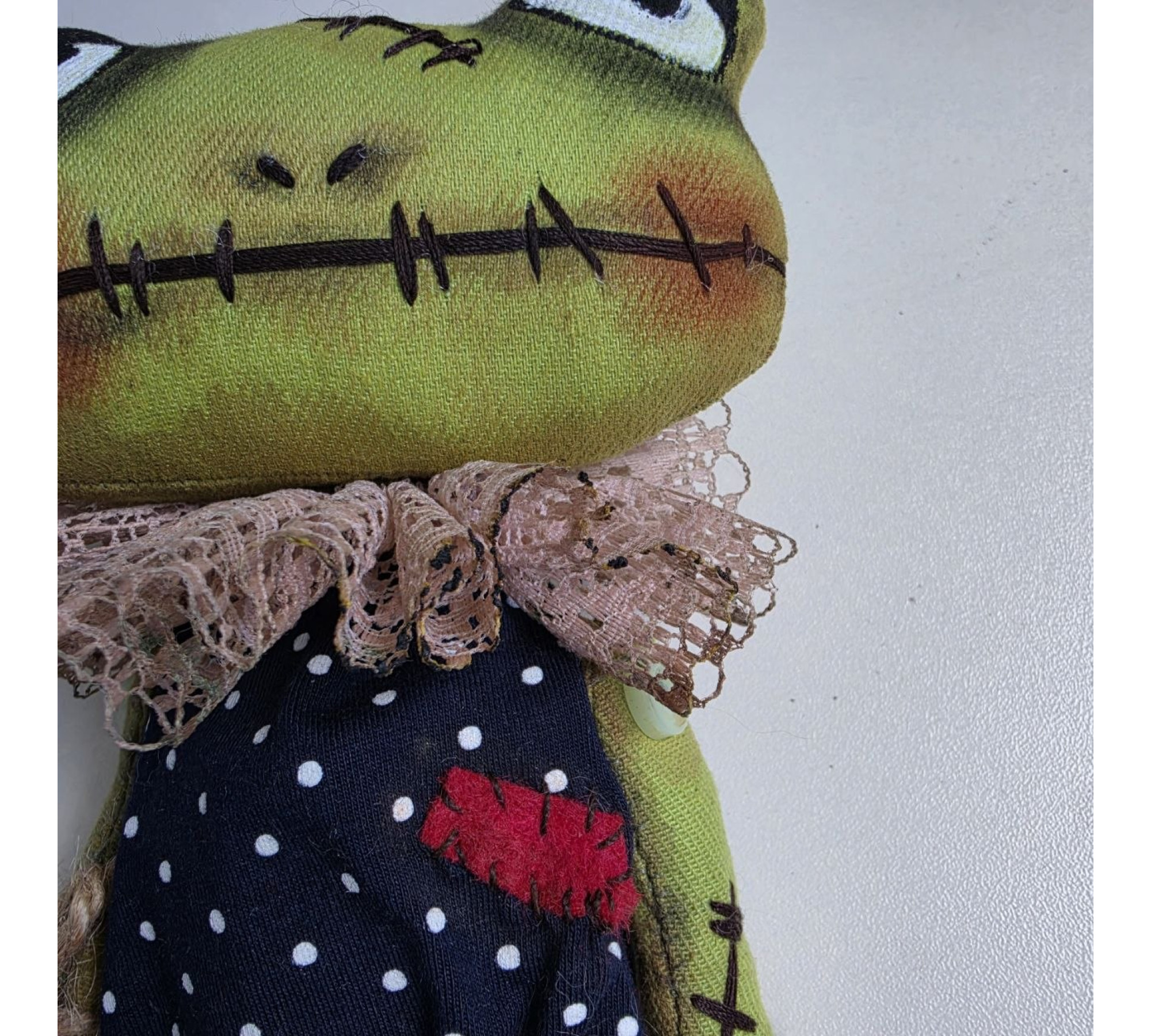 Halloween Frog Doll Sewing Pattern PDF – Primitive Attic Cloth Doll