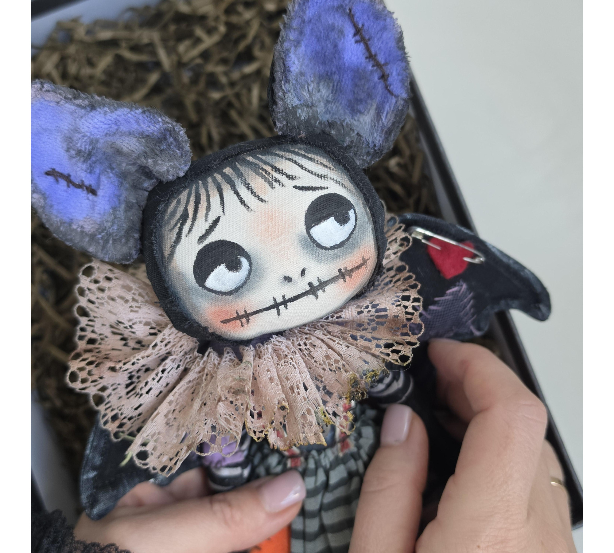 Halloween Bat Doll Sewing Pattern PDF – Primitive Attic Cloth Doll
