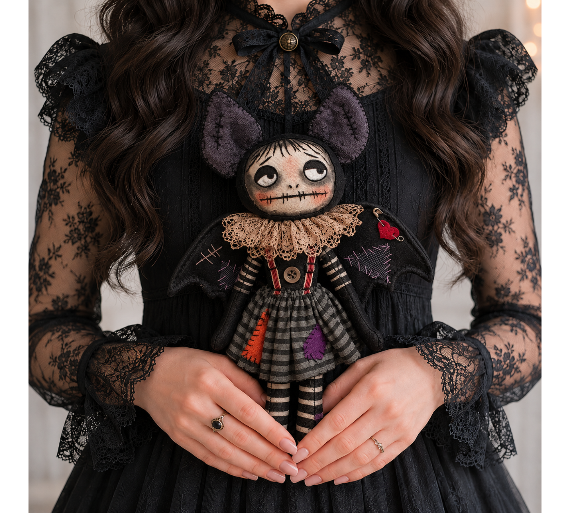 Halloween Bat Doll Sewing Pattern PDF – Primitive Attic Cloth Doll
