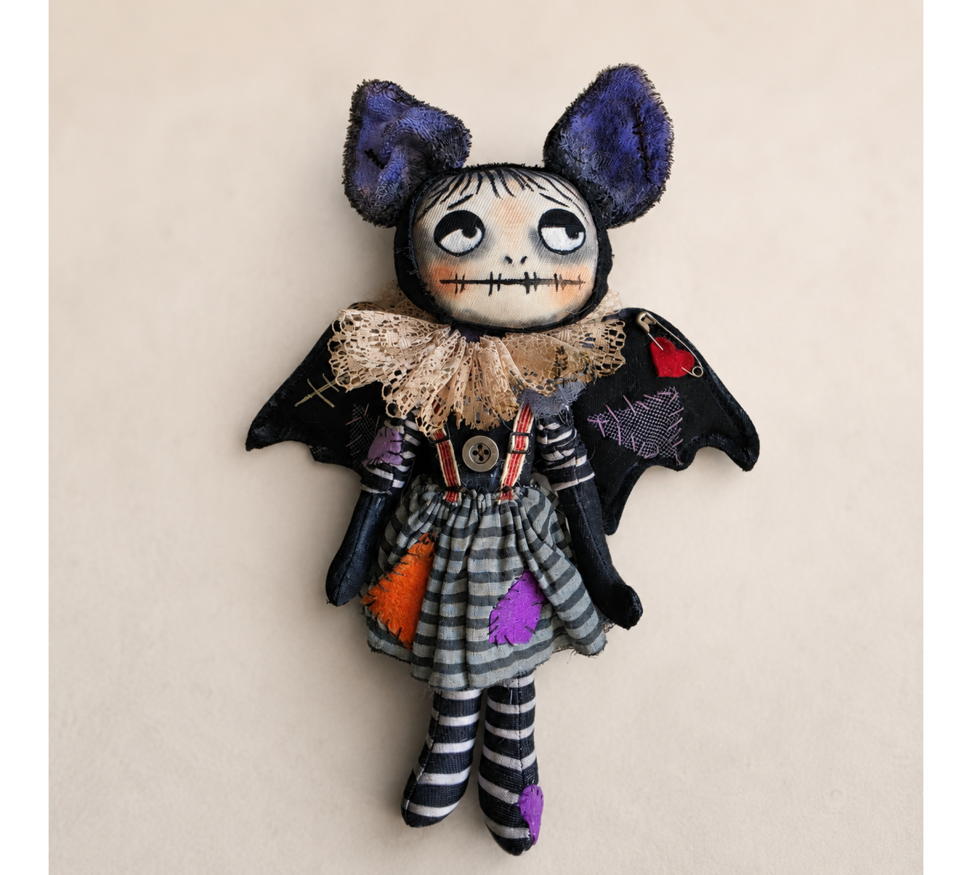Halloween Bat Doll Sewing Pattern PDF – Primitive Attic Cloth Doll