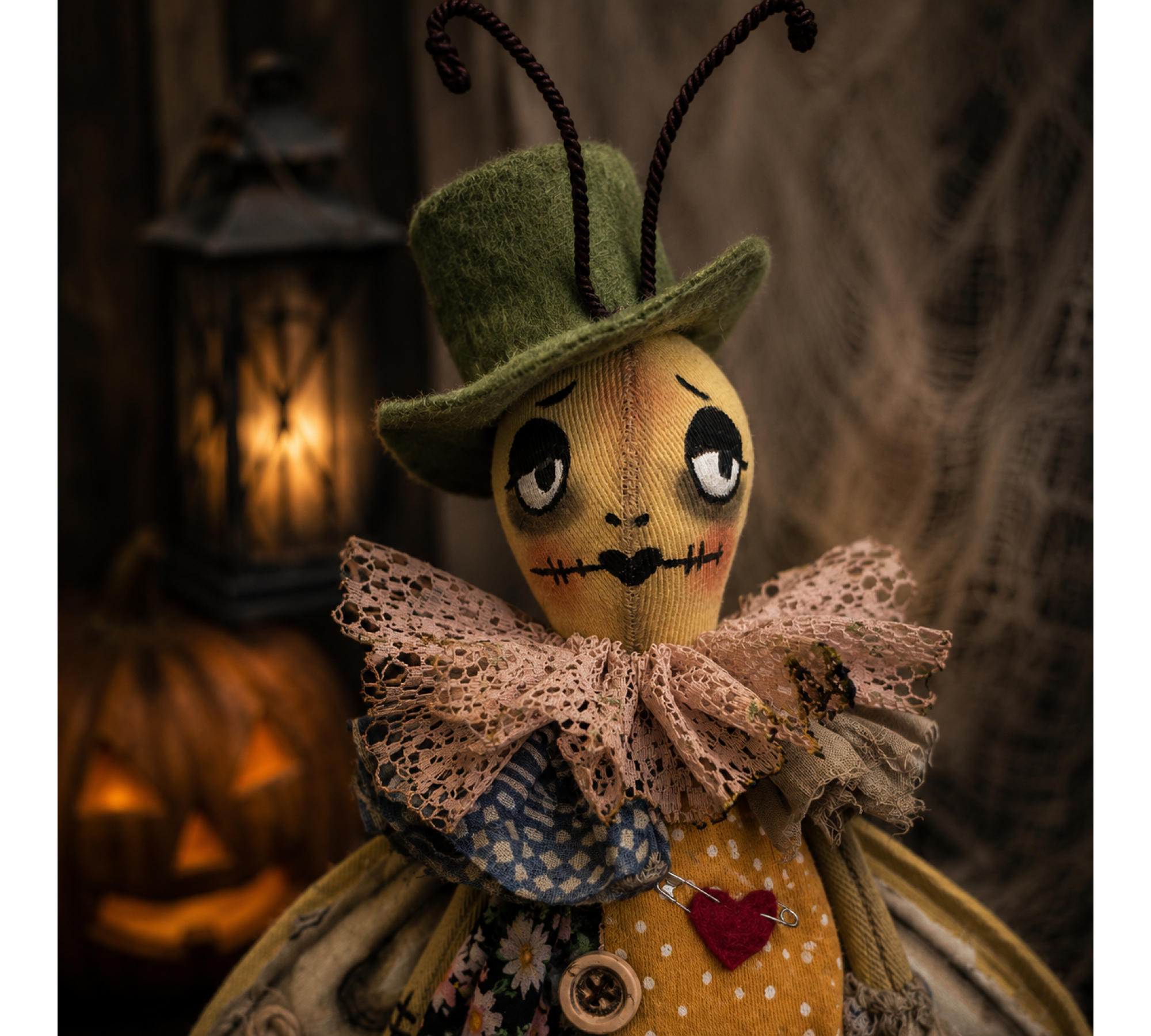 Halloween Cricket Doll Sewing Pattern PDF – Primitive Attic Cloth Doll