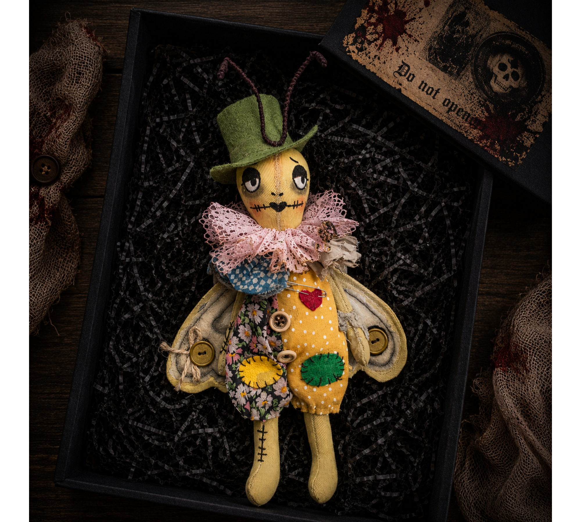 Halloween Cricket Doll Sewing Pattern PDF – Primitive Attic Cloth Doll