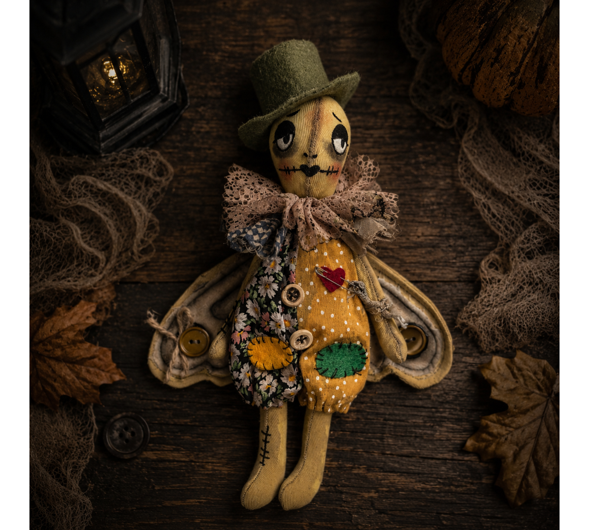 Halloween Cricket Doll Sewing Pattern PDF – Primitive Attic Cloth Doll