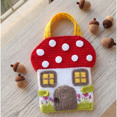 Mushroom House Bag Crochet Pattern PDF – Dollhouse Purse