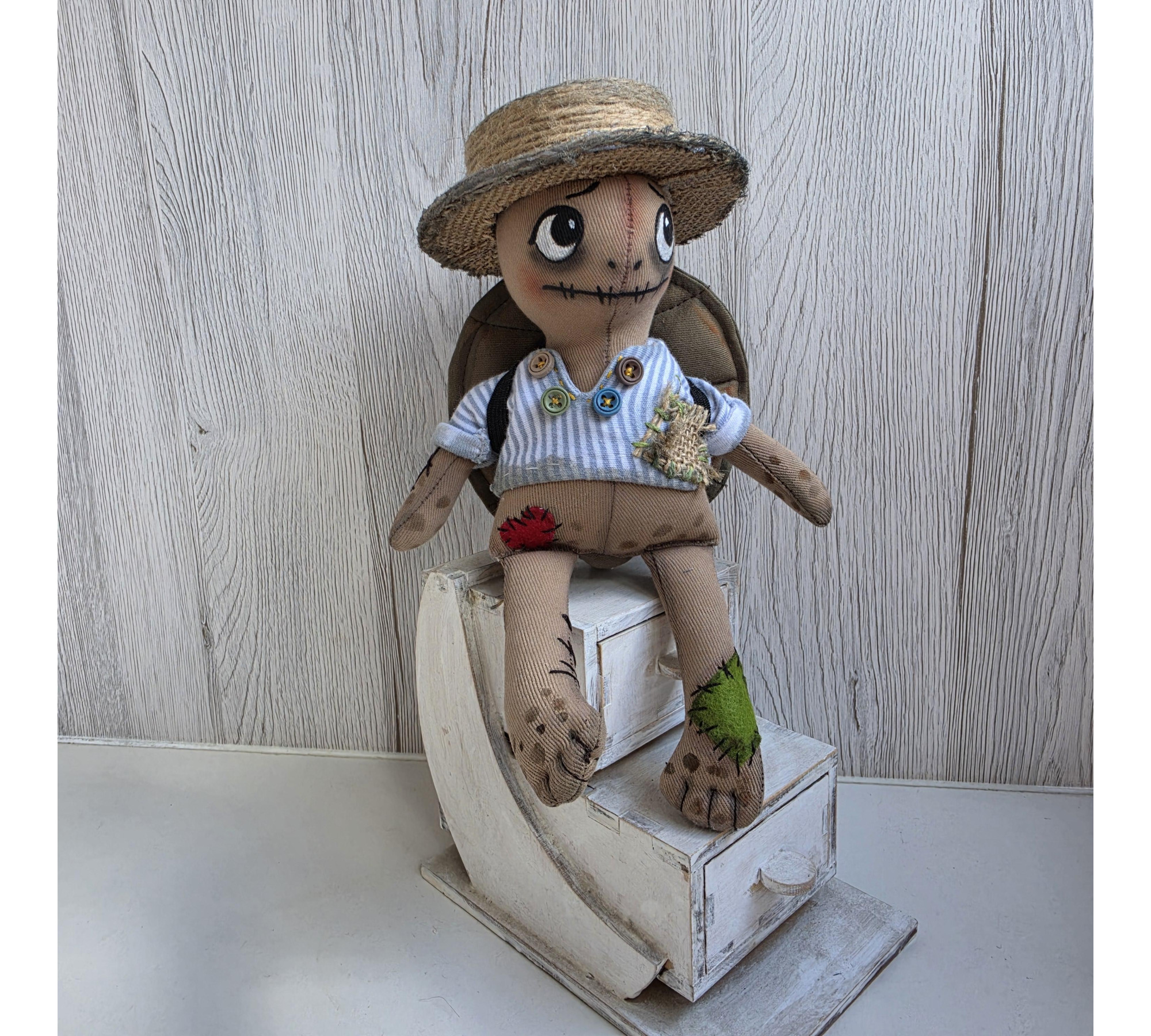 Halloween Turtle Doll Sewing Pattern PDF – Primitive Attic Cloth Doll