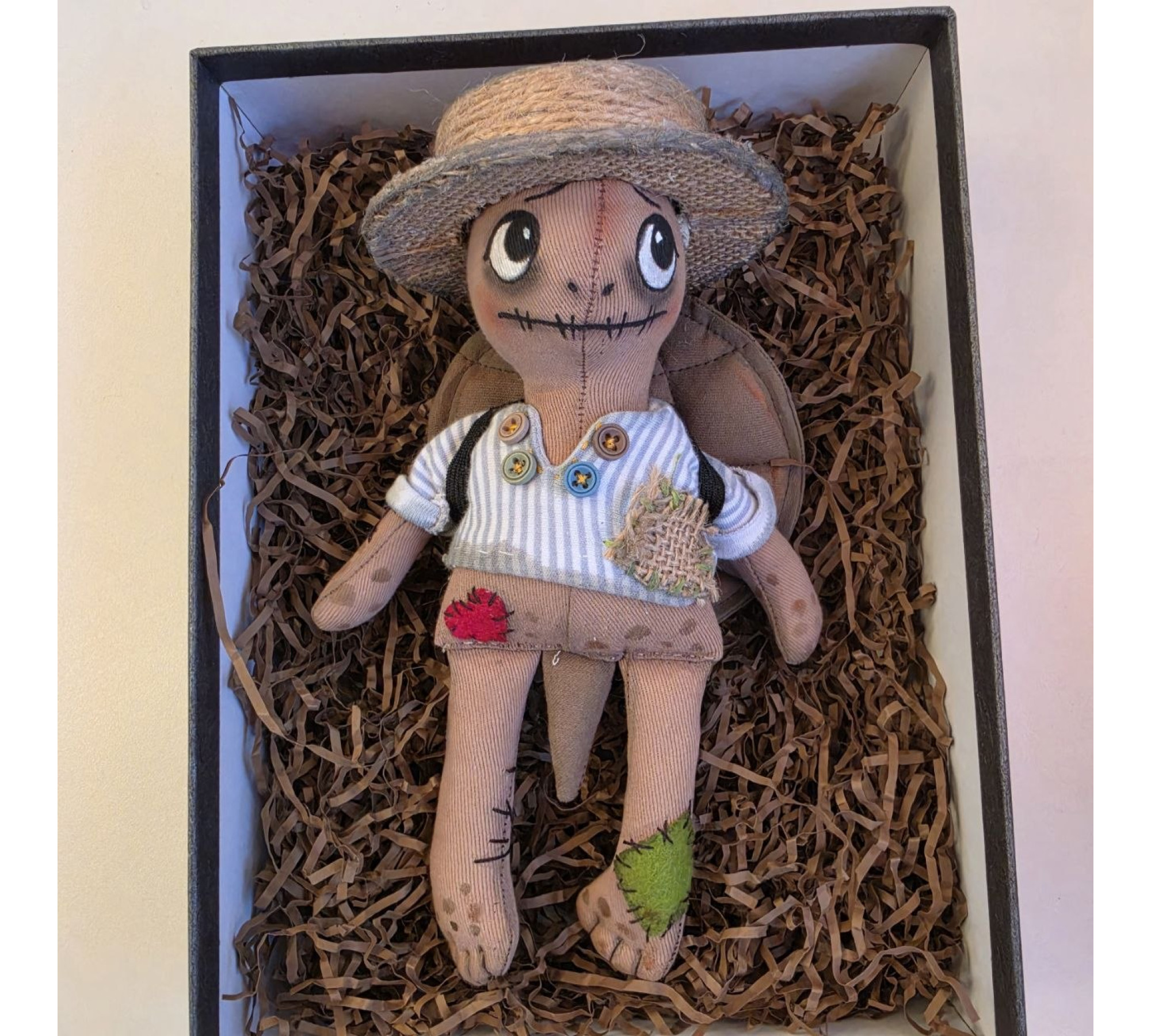 Halloween Turtle Doll Sewing Pattern PDF – Primitive Attic Cloth Doll