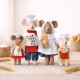 Mouse Baker Sewing Pattern PDF – Cute Mouse Family Doll with Clothes and Bakery Accessories