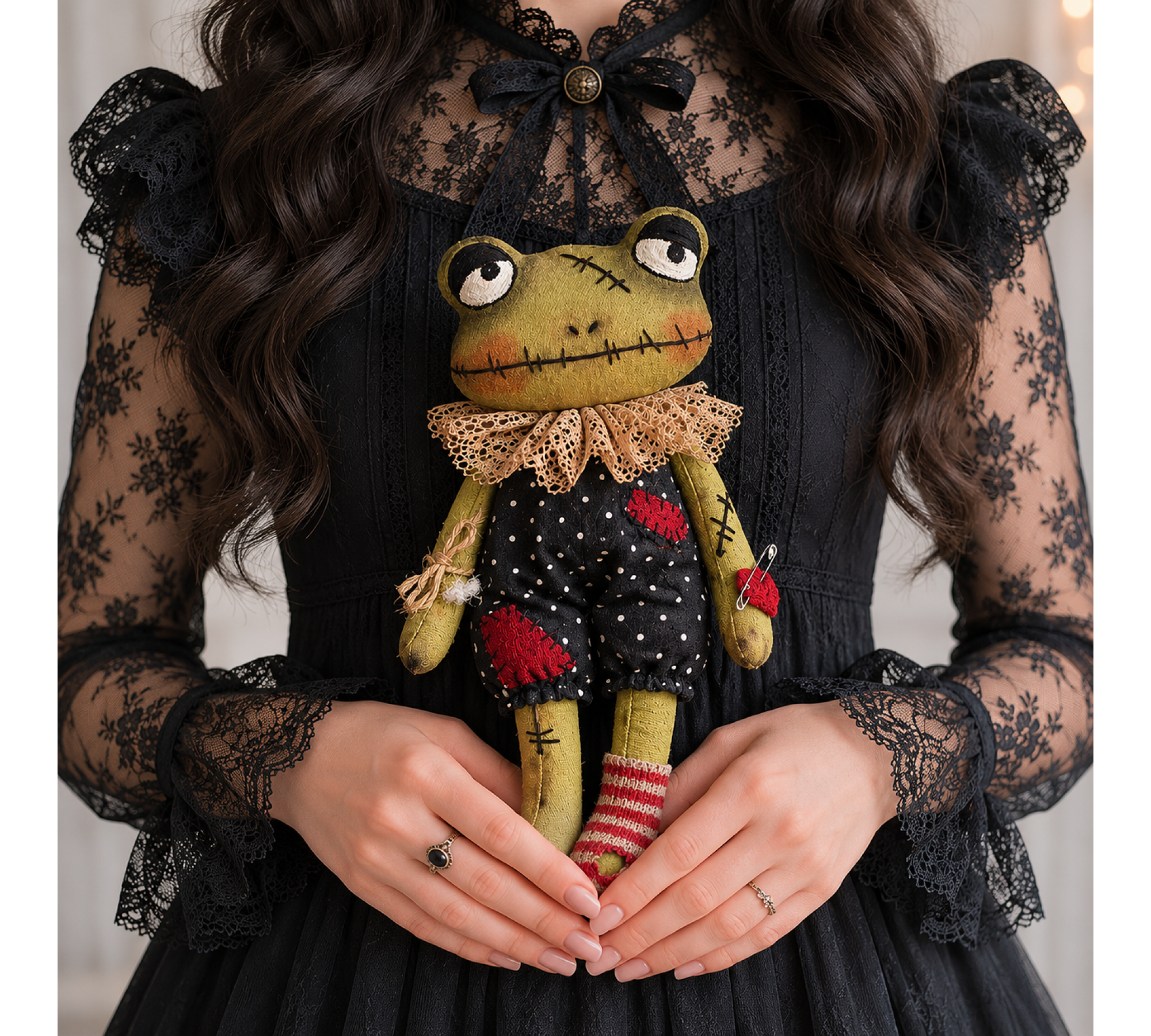 Halloween Attic Doll Pattern Set PDF – Frog, Bat, Cricket & Turtle Bundle