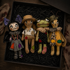 Halloween Attic Doll Pattern Set PDF – Frog, Bat, Cricket & Turtle Bundle Halloween Attic Doll Pattern Set PDF – Frog, Bat, Cricket & Turtle Bundle