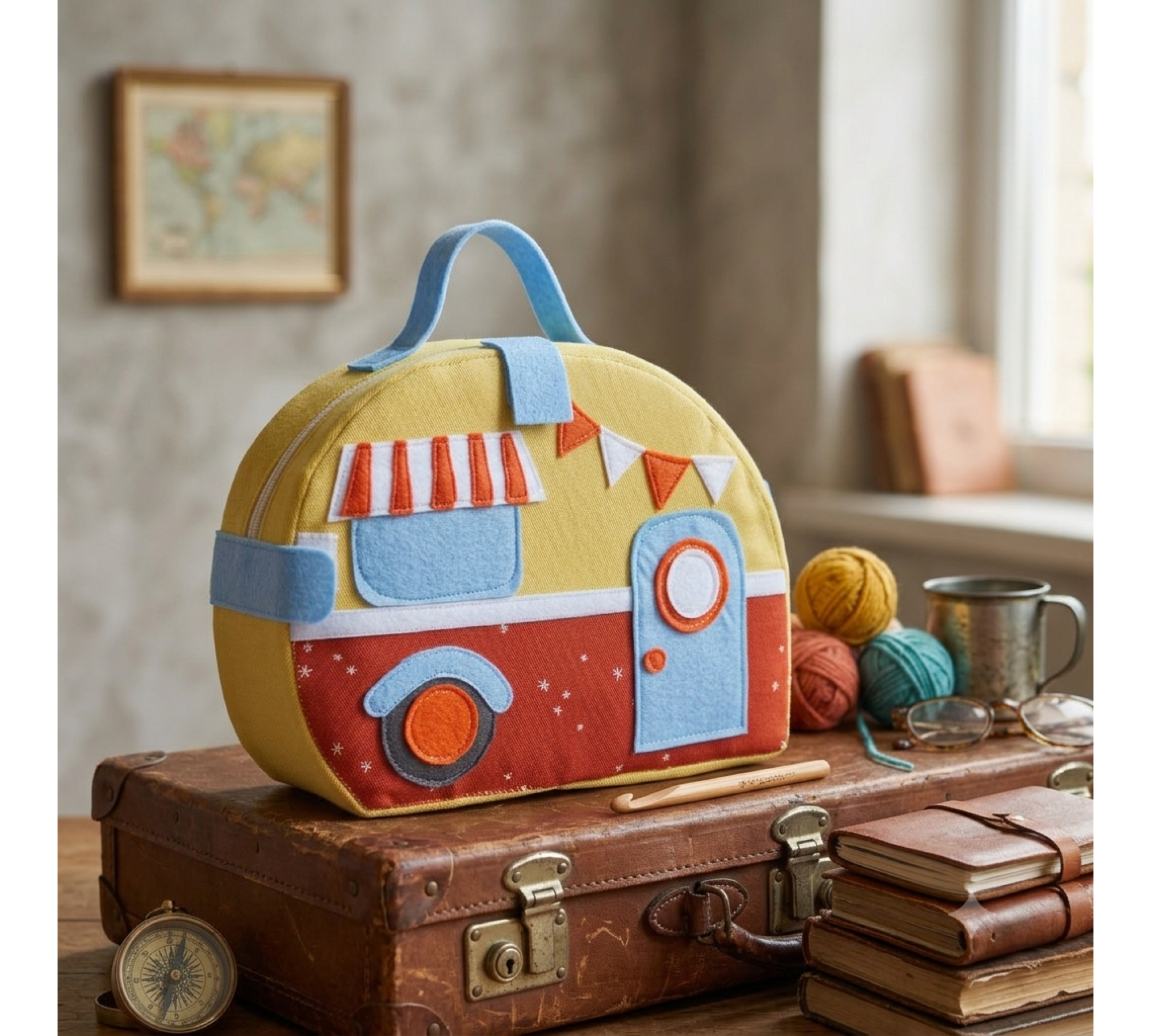 Trailer Dollhouse Sewing Pattern PDF – Travel Doll Case
