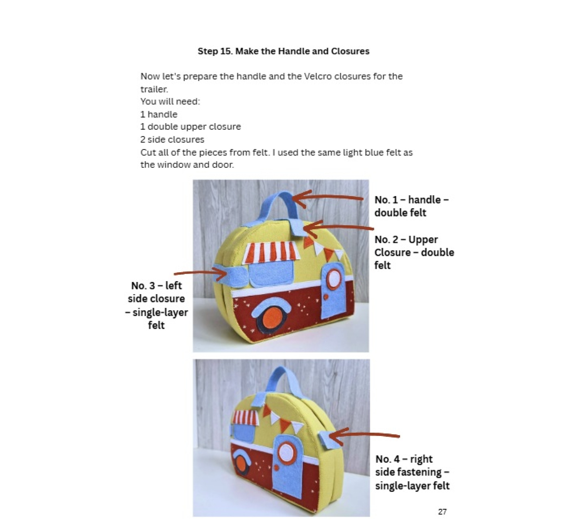 Trailer Dollhouse Sewing Pattern PDF – Travel Doll Case