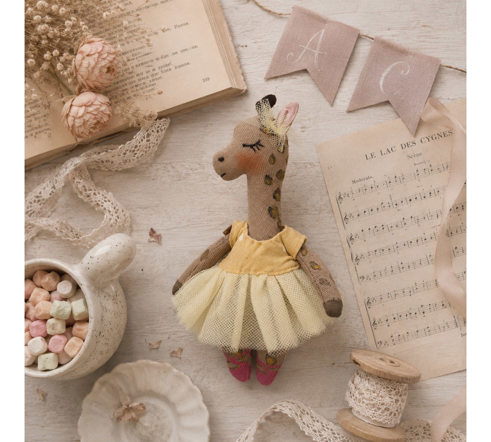 Ballet Animal Sewing Pattern PDF – Zebra, Giraffe & Hippo Dolls