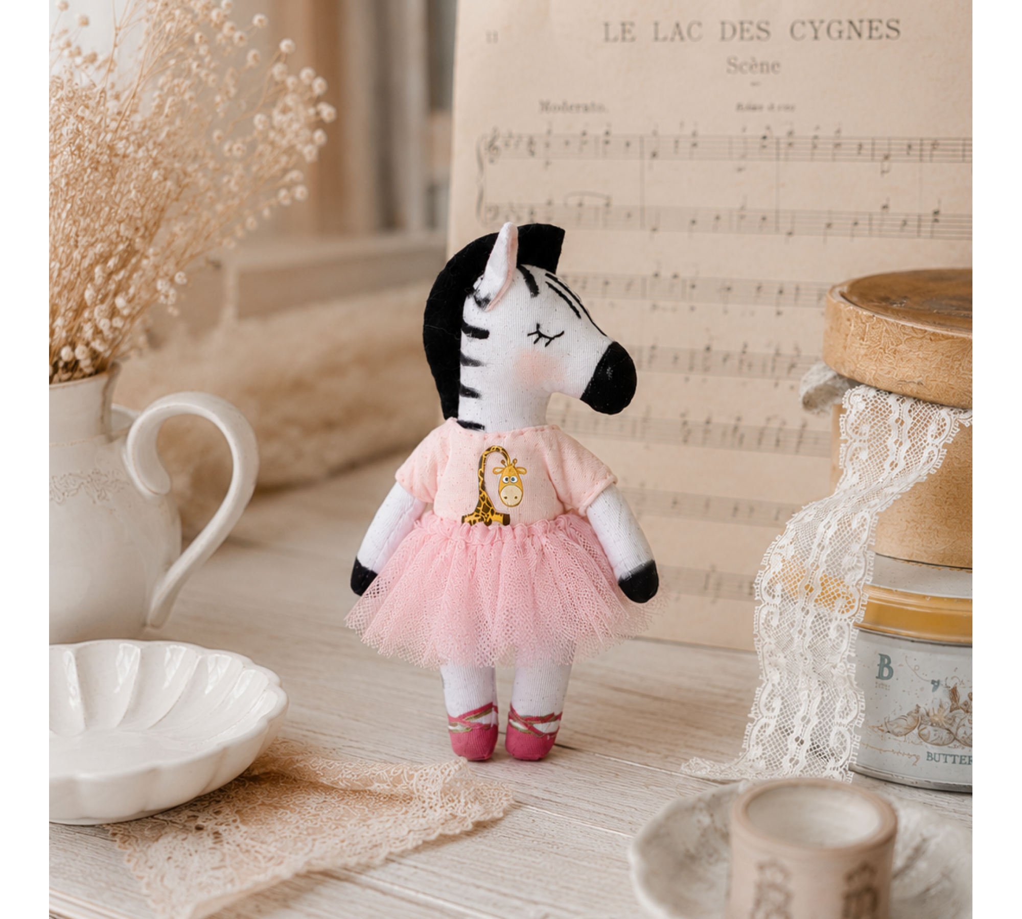Ballet Animal Sewing Pattern PDF – Zebra, Giraffe & Hippo Dolls