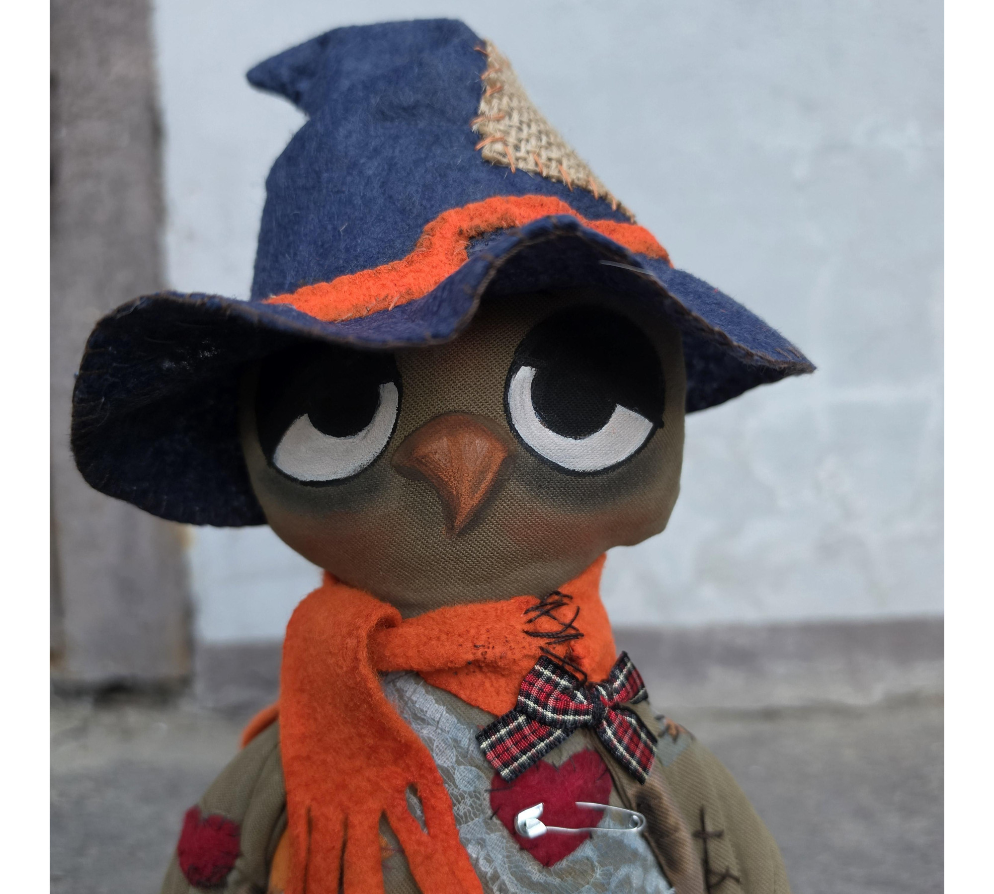 Halloween Owl Sewing Pattern PDF – Primitive Attic Decor Doll