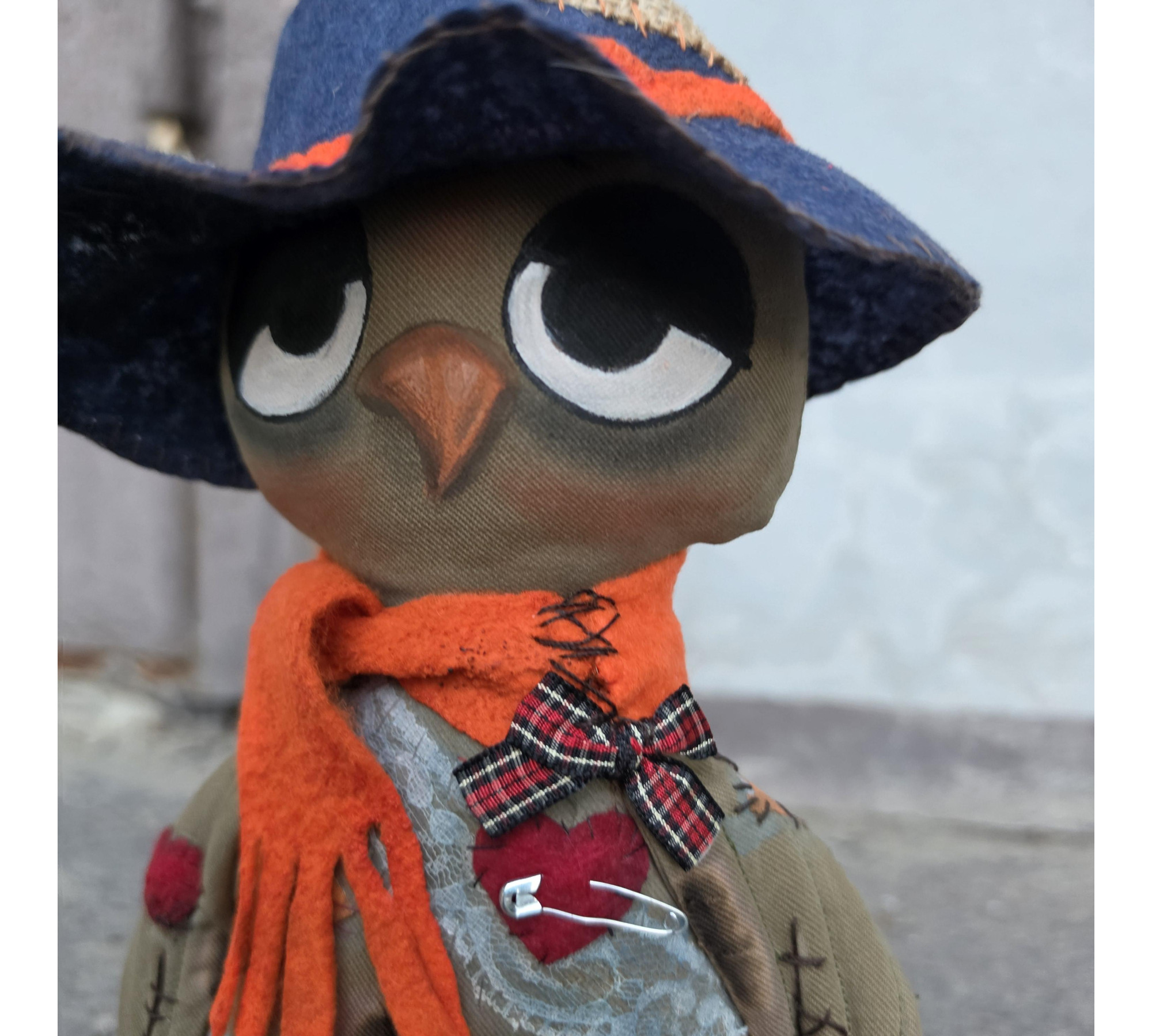 Halloween Owl Sewing Pattern PDF – Primitive Attic Decor Doll