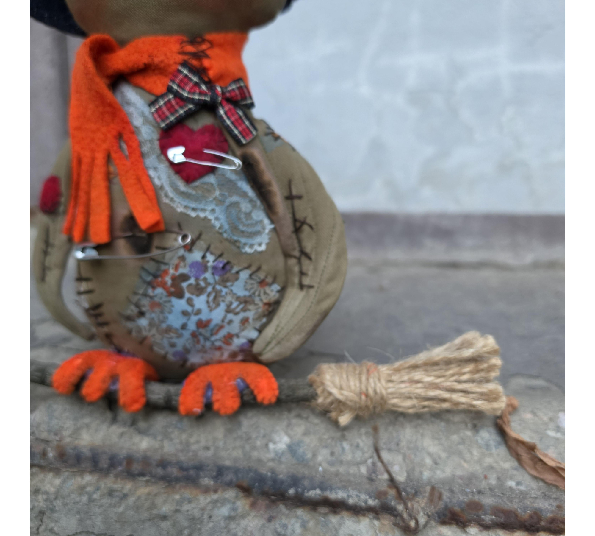 Halloween Owl Sewing Pattern PDF – Primitive Attic Decor Doll