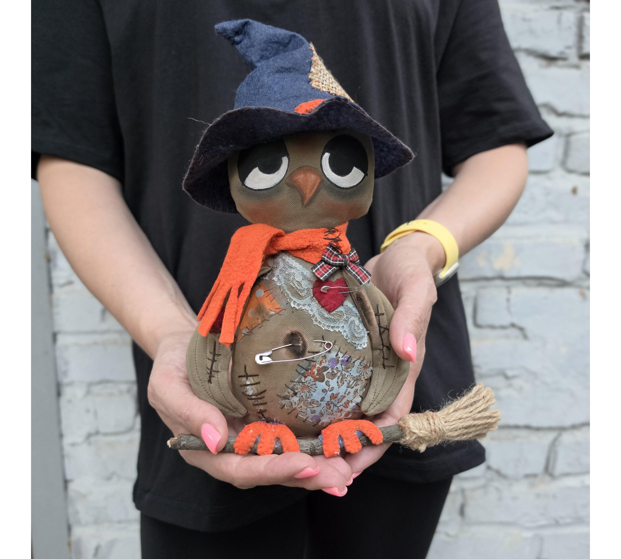 Halloween Owl Sewing Pattern PDF – Primitive Attic Decor Doll