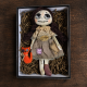 Halloween Attic Doll Sewing Pattern PDF – Cloth Doll with Felt Cat