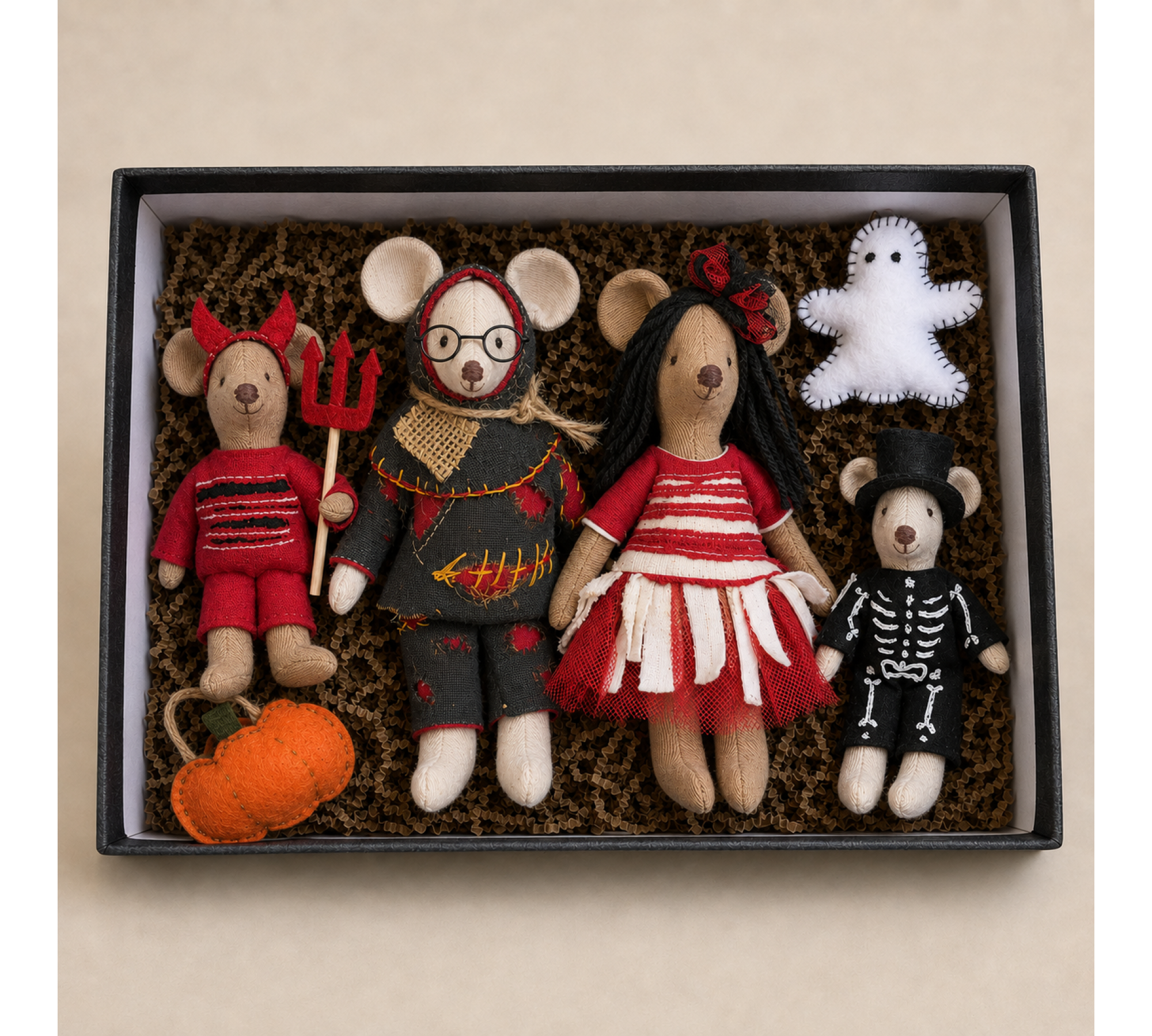 Halloween Mouse Family Sewing Pattern PDF – Mice with Costumes