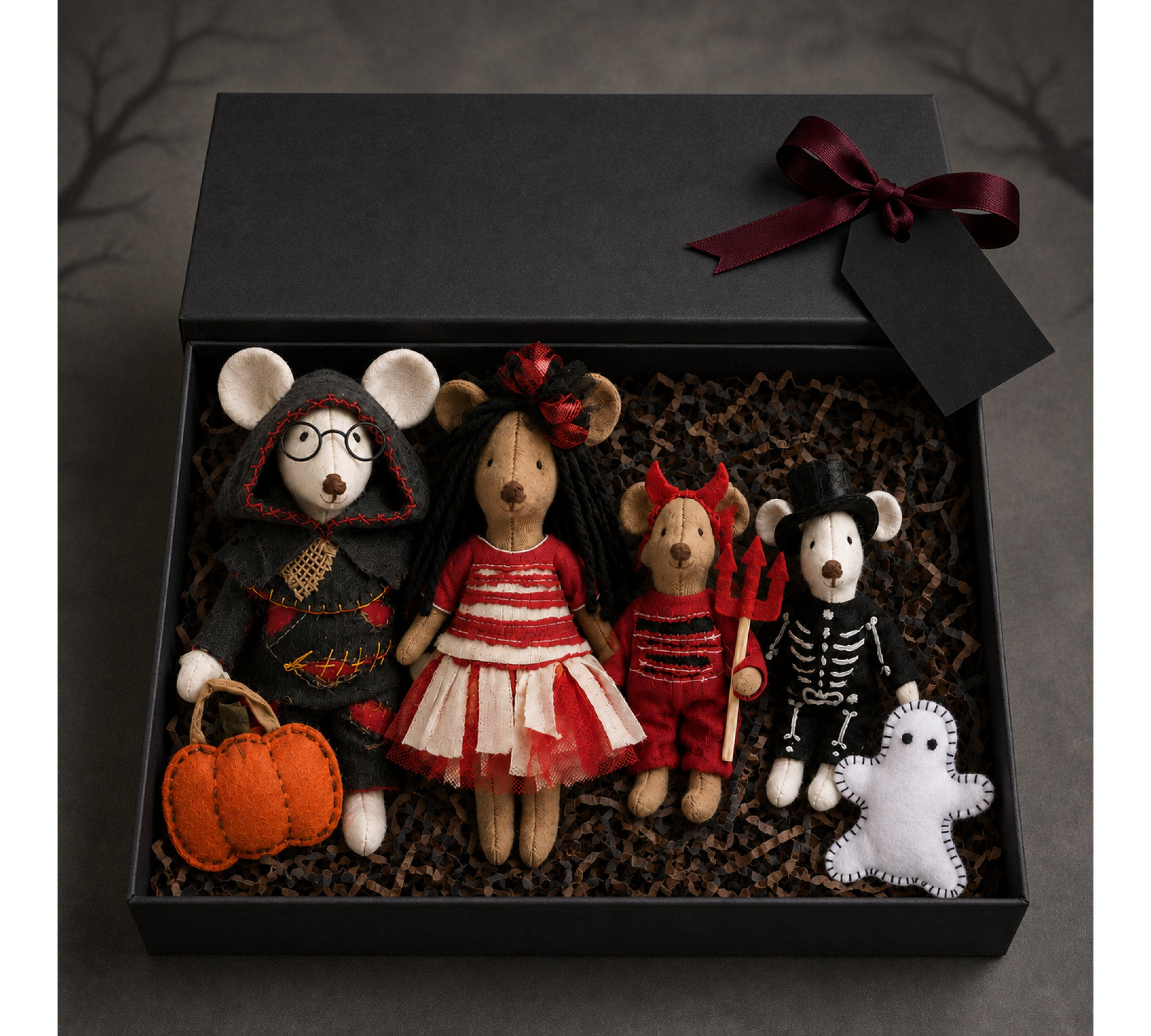 Halloween Mouse Family Sewing Pattern PDF – Mice with Costumes Halloween Mouse Family Sewing Pattern PDF – Mice with Costumes