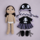 Halloween Crochet Doll Pattern PDF – Skeleton Ballerina Amigurumi
