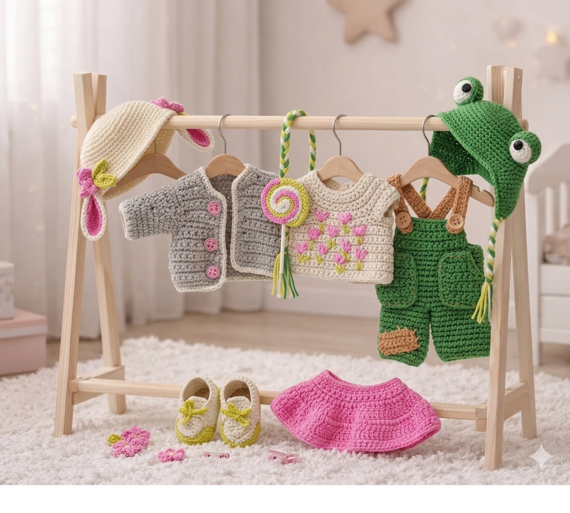 Crochet Doll Clothes Pattern PDF – Wardrobe for 8–9 Inch Auri Dolls Crochet Doll Clothes Pattern PDF – Wardrobe for 8–9 Inch Auri Dolls