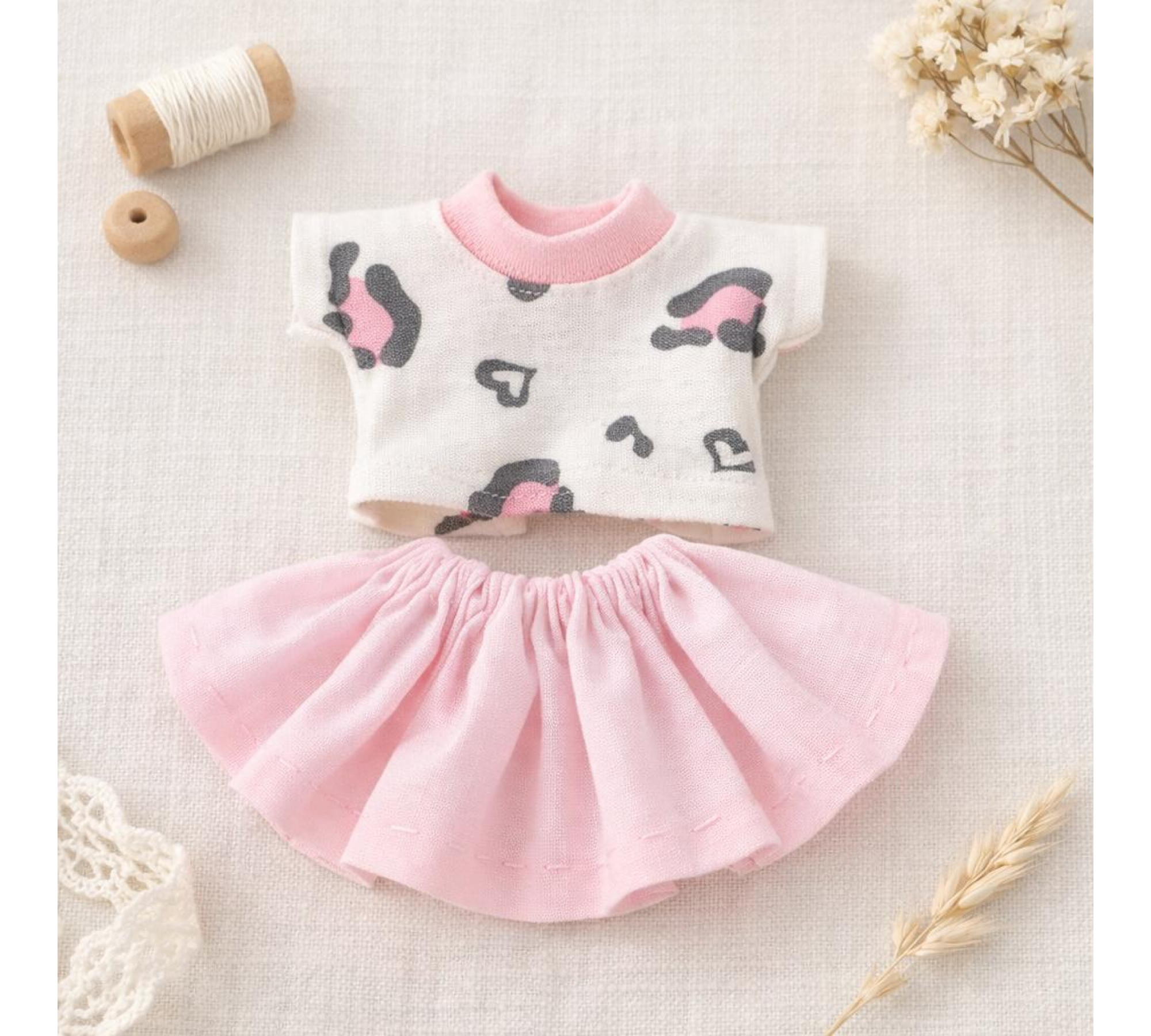 Mouse Doll Clothes Pattern PDF – 5 Outfits for 15 cm (6 Inch) Dolls and Toys