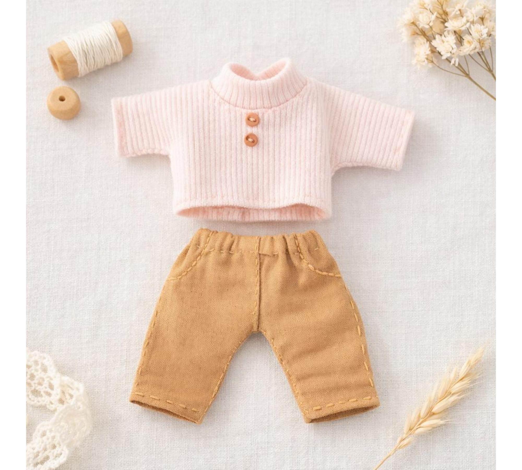 Mouse Doll Clothes Pattern PDF – 5 Outfits for 15 cm (6 Inch) Dolls and Toys