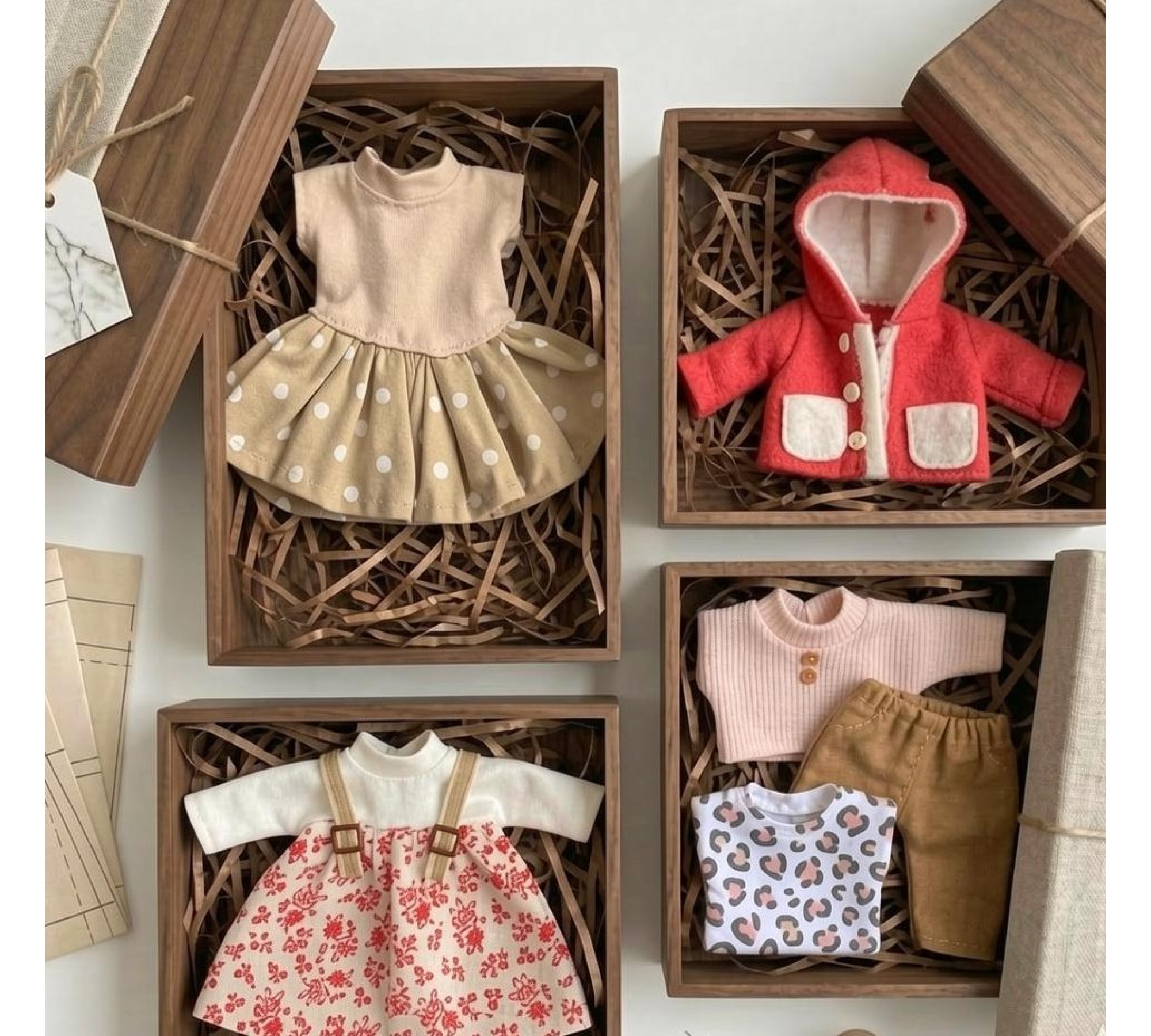 Mouse Doll Clothes Pattern PDF – 5 Outfits for 15 cm (6 Inch) Dolls and Toys